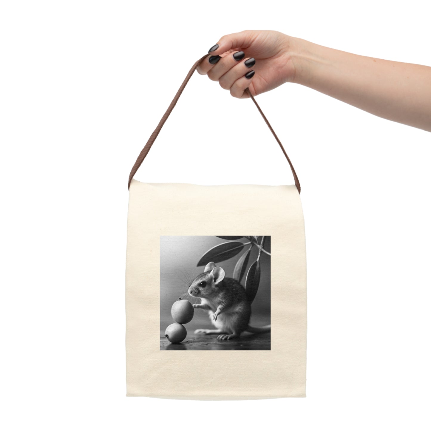 Canvas Lunch Bag - Vintage Mouse Design, Eco-Friendly Lunch Tote, Perfect for Kids & Adults, Personalized Gift, Picnic Essential