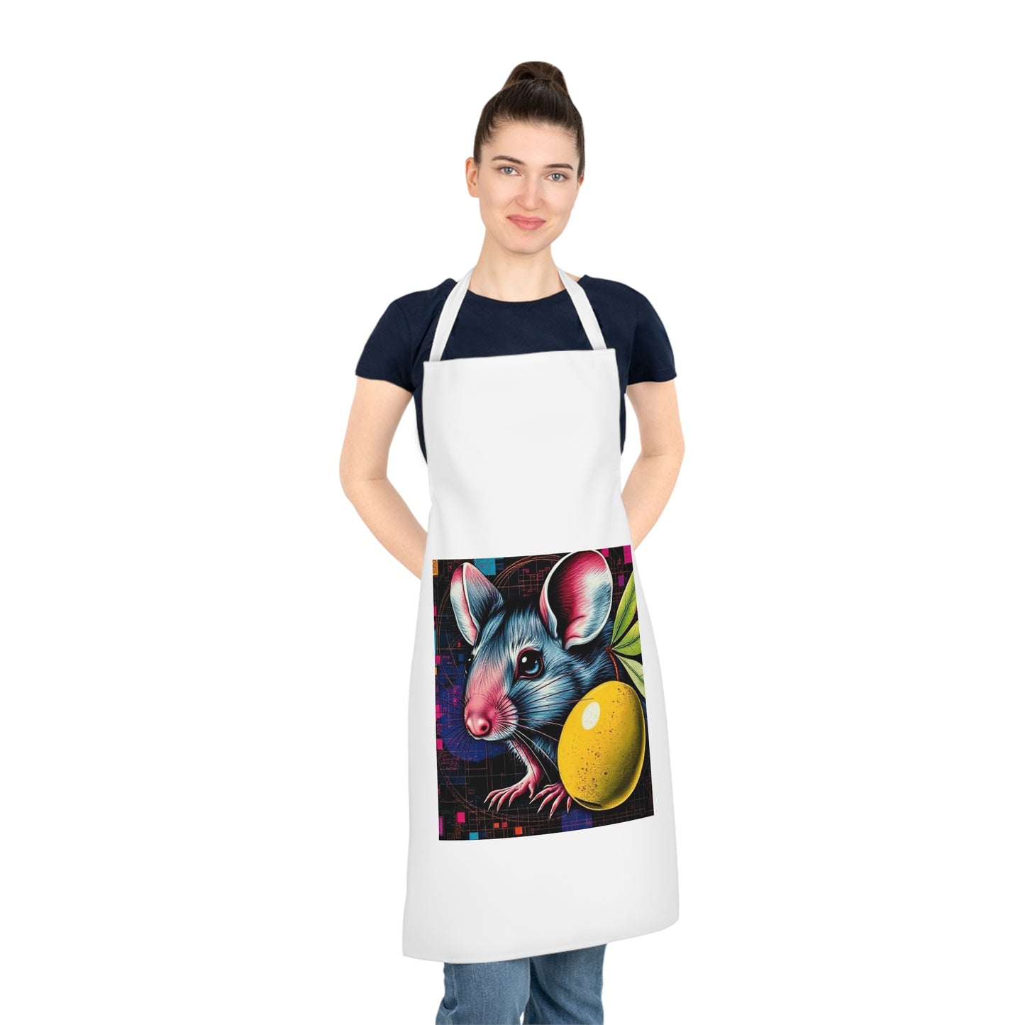 Colorful Mouse-Themed Adult Apron, Fun Cooking Gift, Kitchen Accessory, Easter Gift, Creative Home Chef Essential