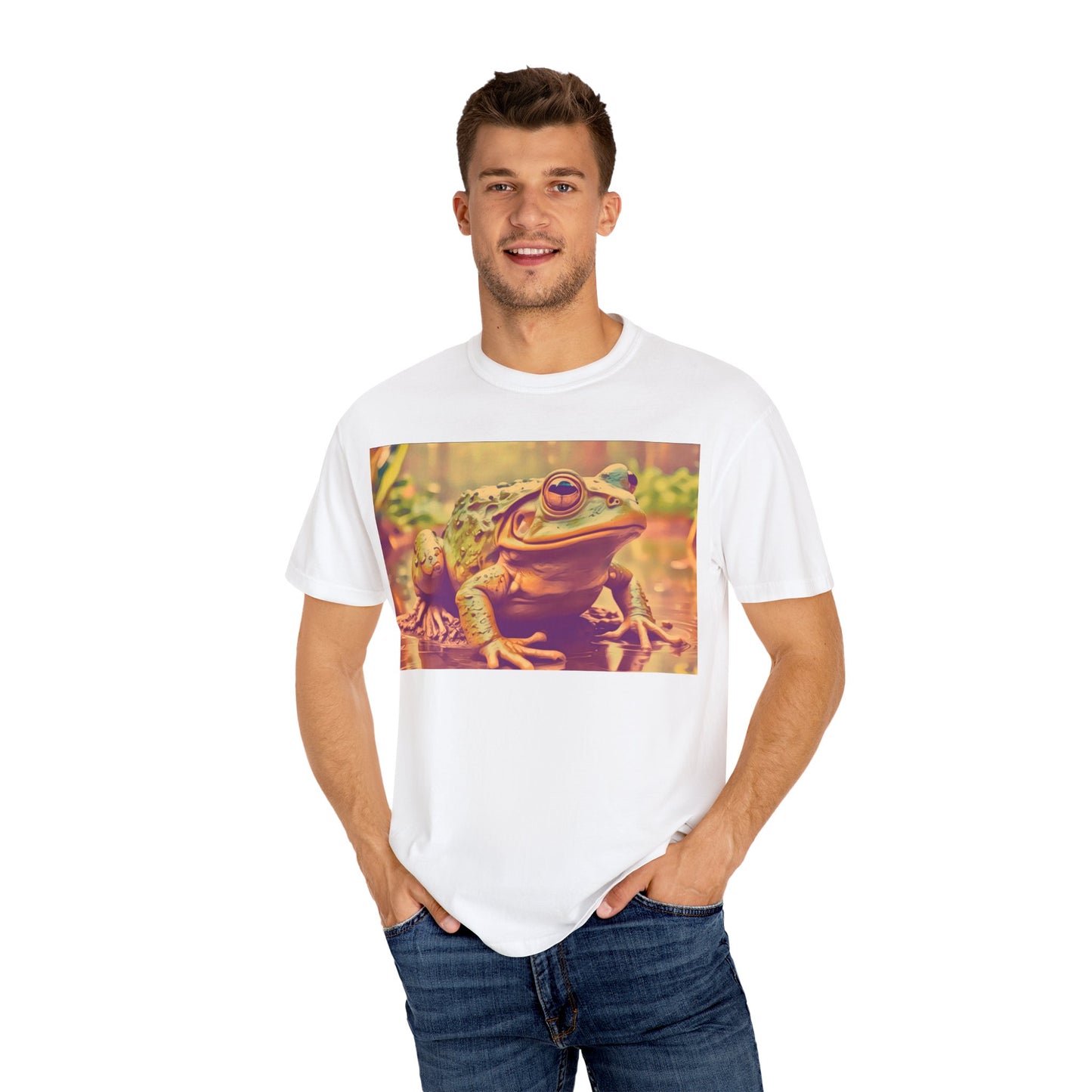 Whimsical Frog Unisex Garment-Dyed T-Shirt