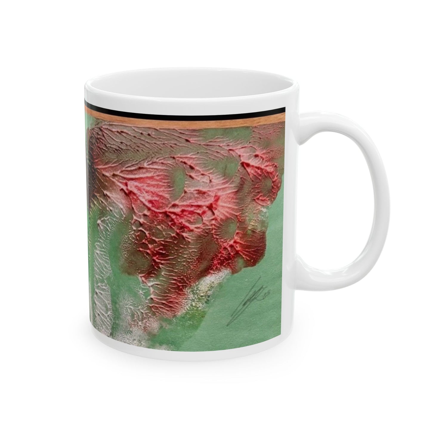 Artistic Floral Ceramic Mug - 11oz & 15oz - Perfect for Home or Office