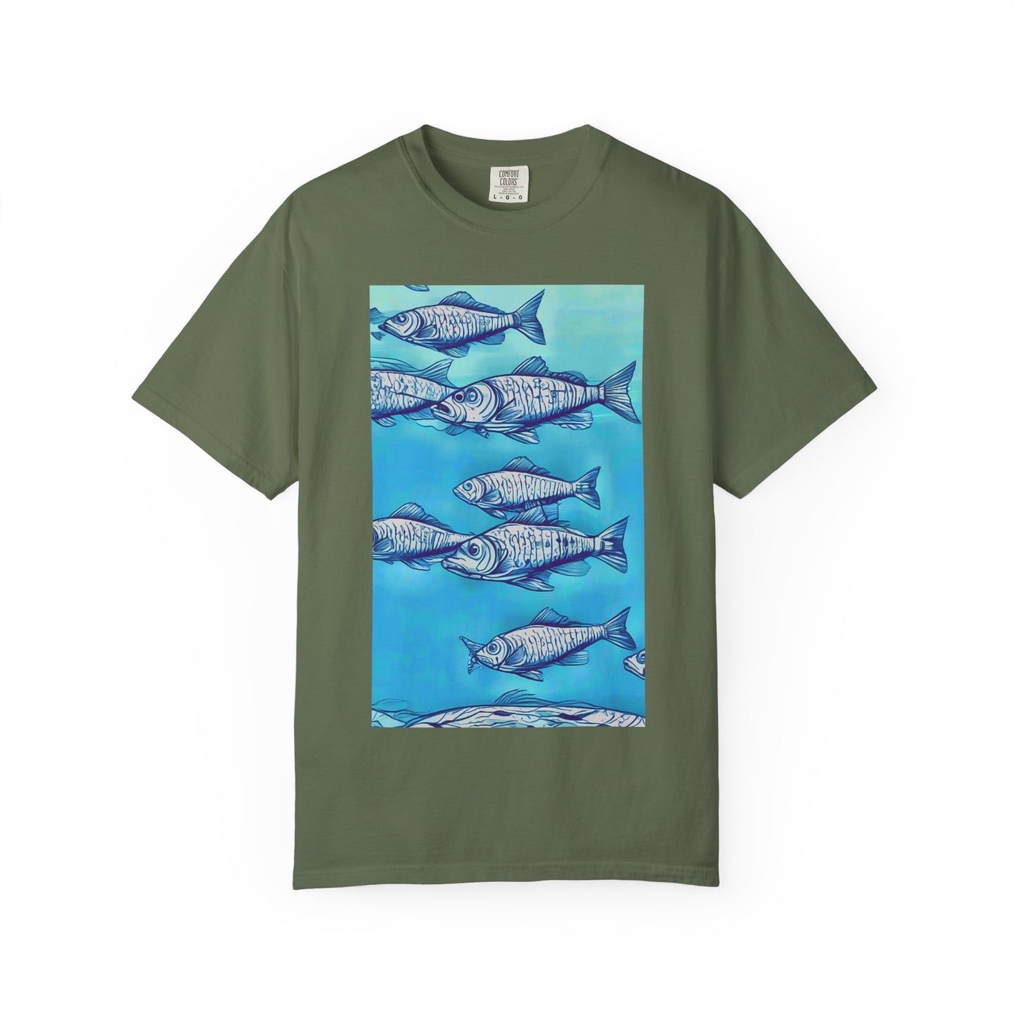 Ocean Waves Unisex Garment-Dyed T-shirt - Perfect for Beach Lovers