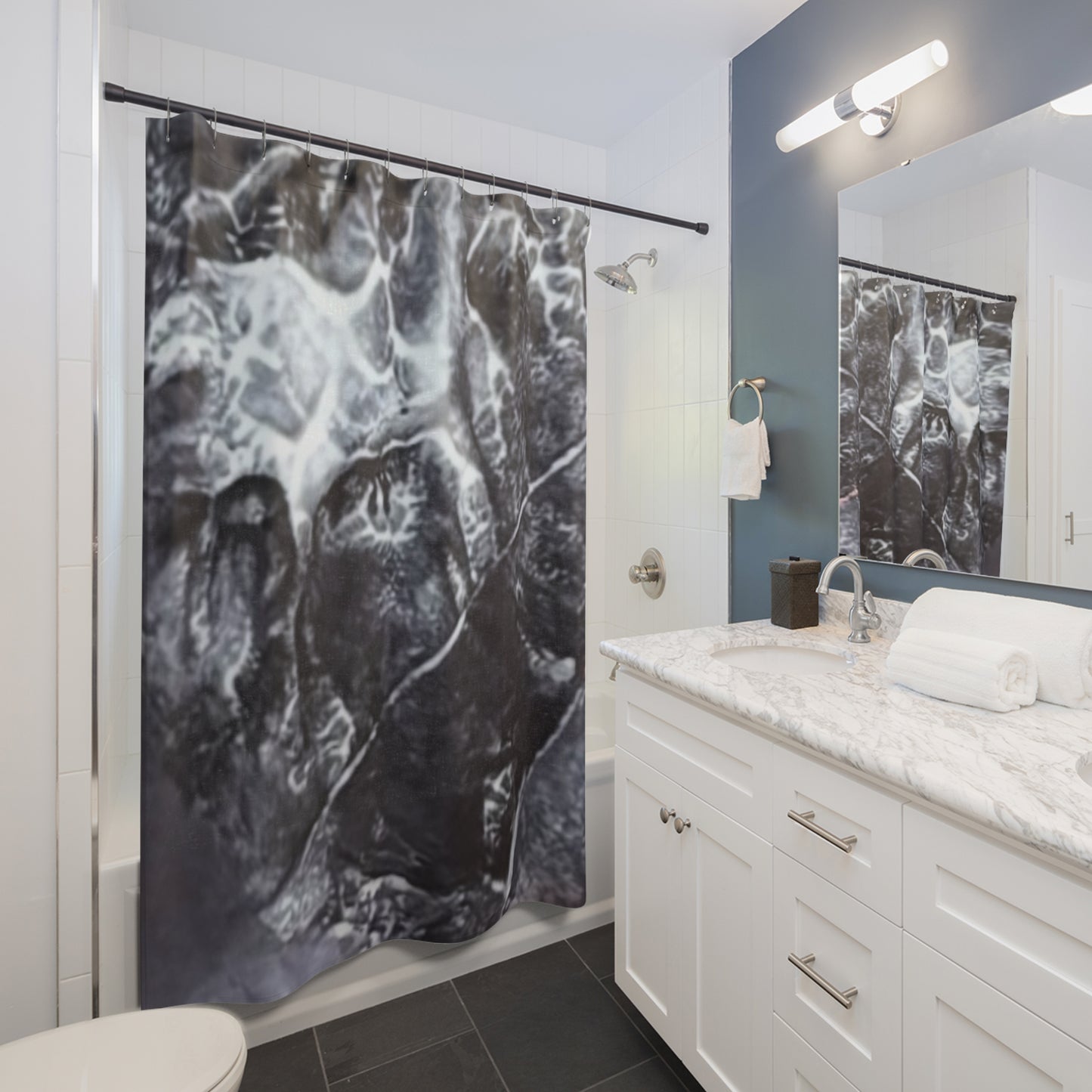 Abstract cat Shower Curtain, Modern Home Decor, Bathroom Accessory, Gift for Minimalists, Luxury Shower Decor, Stylish Bathroom