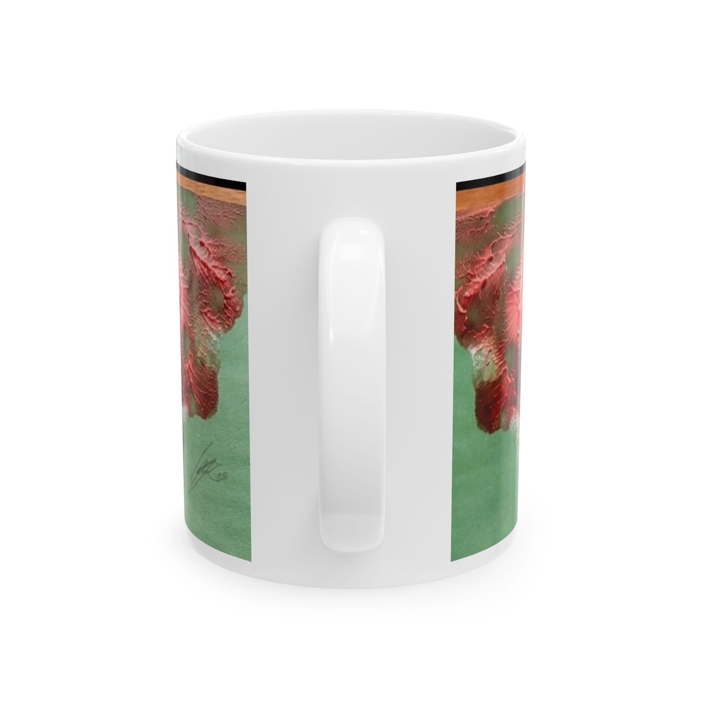 Artistic Floral Ceramic Mug - 11oz & 15oz - Perfect for Home or Office