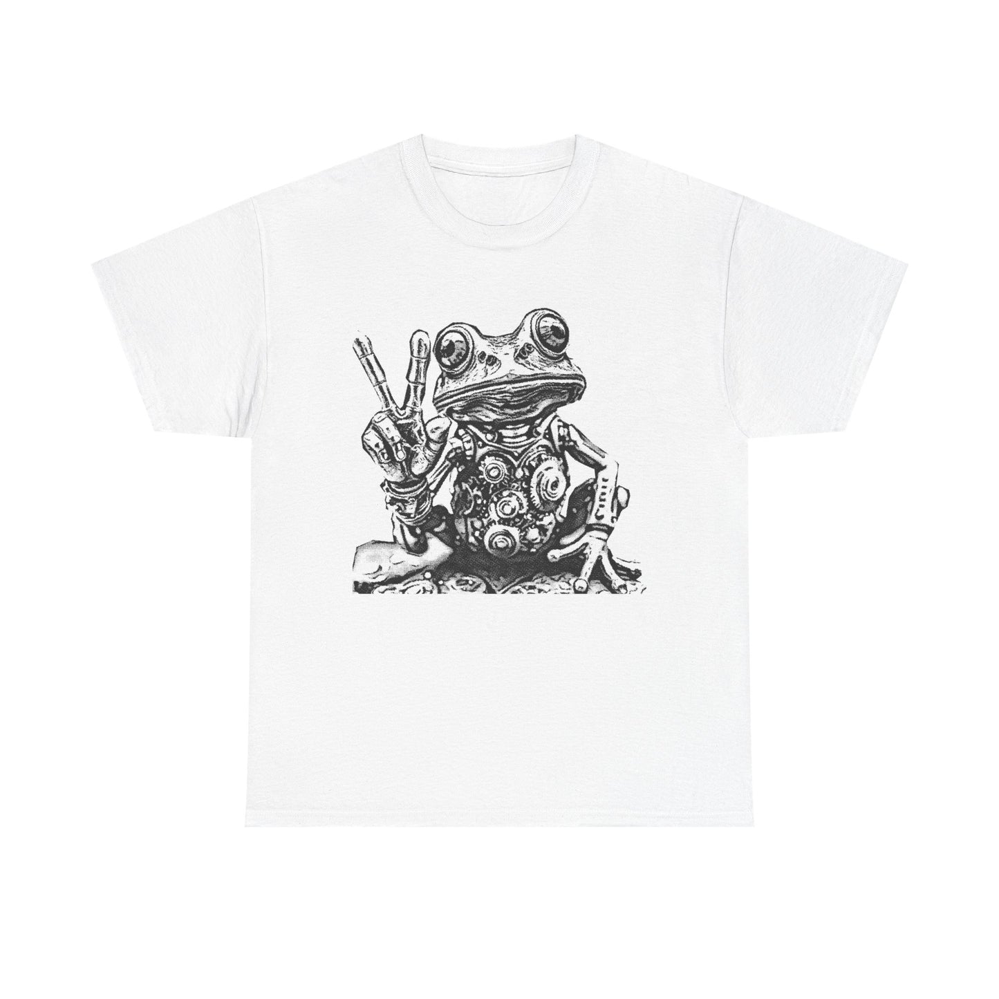 Groovy peace Frog Tee | Vintage Style Graphic T-Shirt, Unisex Cotton Tee, Fun Frog Design, Perfect Gift for Nature Lovers, Quirky Casual Wear