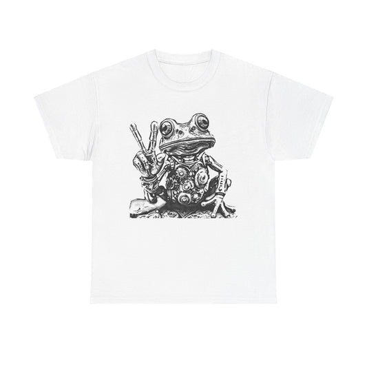 Groovy peace Frog Tee | Vintage Style Graphic T-Shirt, Unisex Cotton Tee, Fun Frog Design, Perfect Gift for Nature Lovers, Quirky Casual Wear