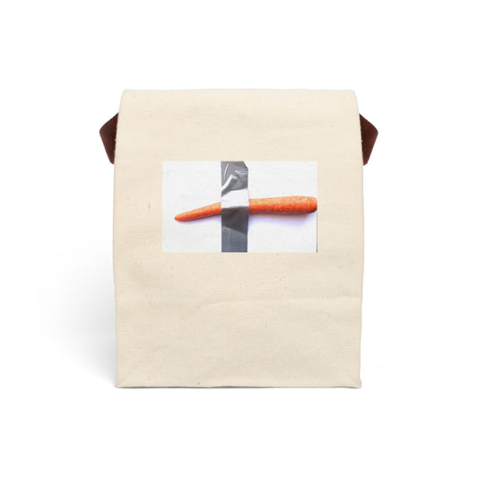 Eco-Friendly Canvas Lunch Bag with Strap - Perfect for School and Work