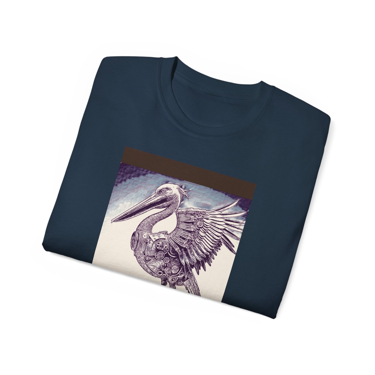 Vintage Pelican Art Unisex Ultra Cotton Tee, Beachwear, Gifts for Nature Lovers, Casual Summer Shirt, Ocean-Inspired T-Shirt