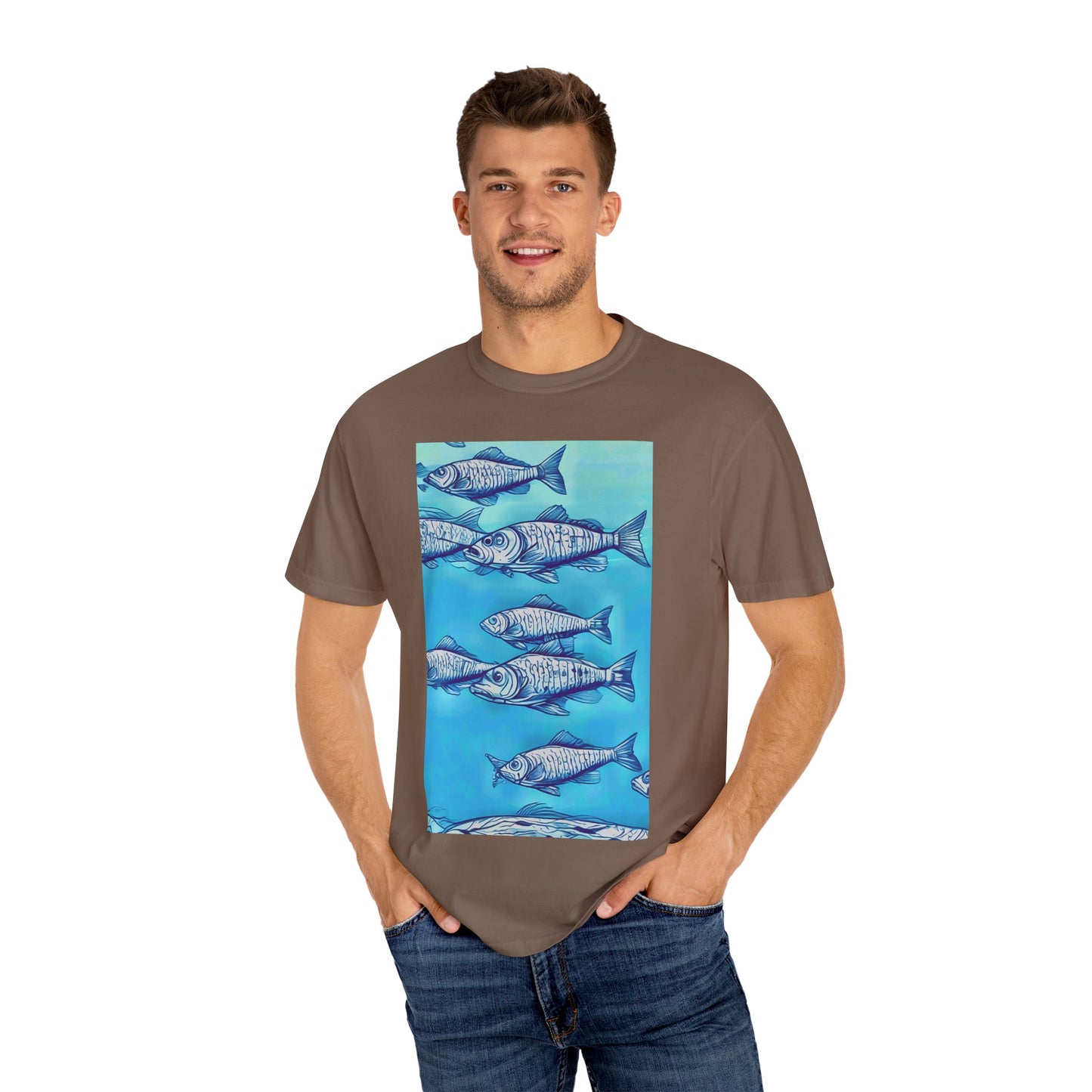 Ocean Waves Unisex Garment-Dyed T-shirt - Perfect for Beach Lovers