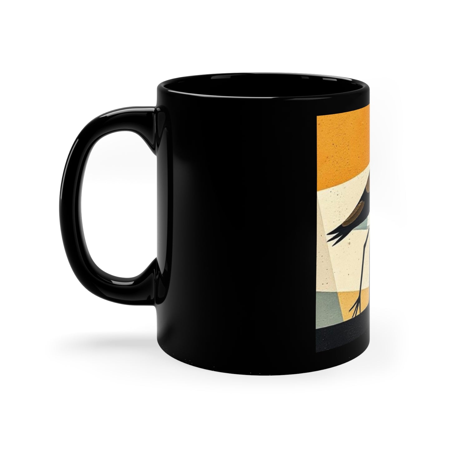 Stylish Bird Design Coffee Mug, 11oz - Unique Gift for Coffee Lovers, Artful Drinkware, Home Decor, Eco-Friendly, Birdwatcher Gift