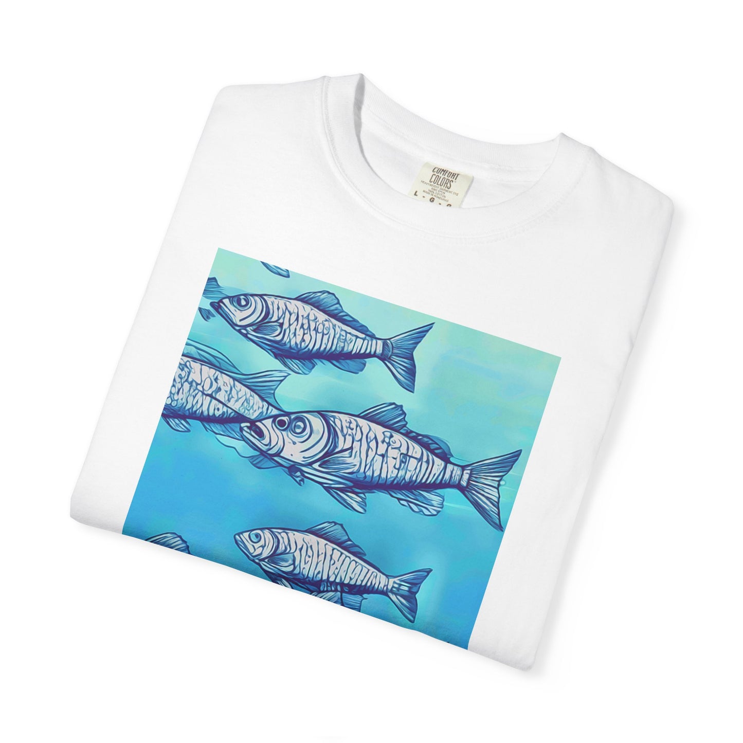 Ocean Waves Unisex Garment-Dyed T-shirt - Perfect for Beach Lovers