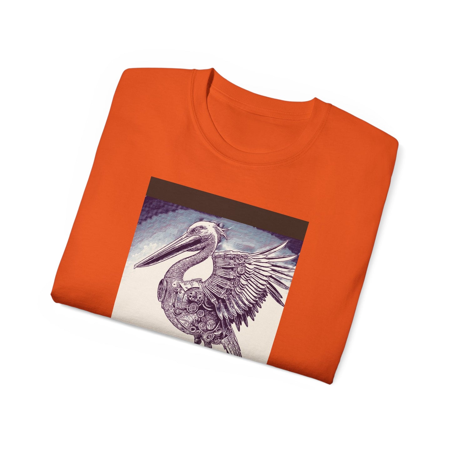 Vintage Pelican Art Unisex Ultra Cotton Tee, Beachwear, Gifts for Nature Lovers, Casual Summer Shirt, Ocean-Inspired T-Shirt