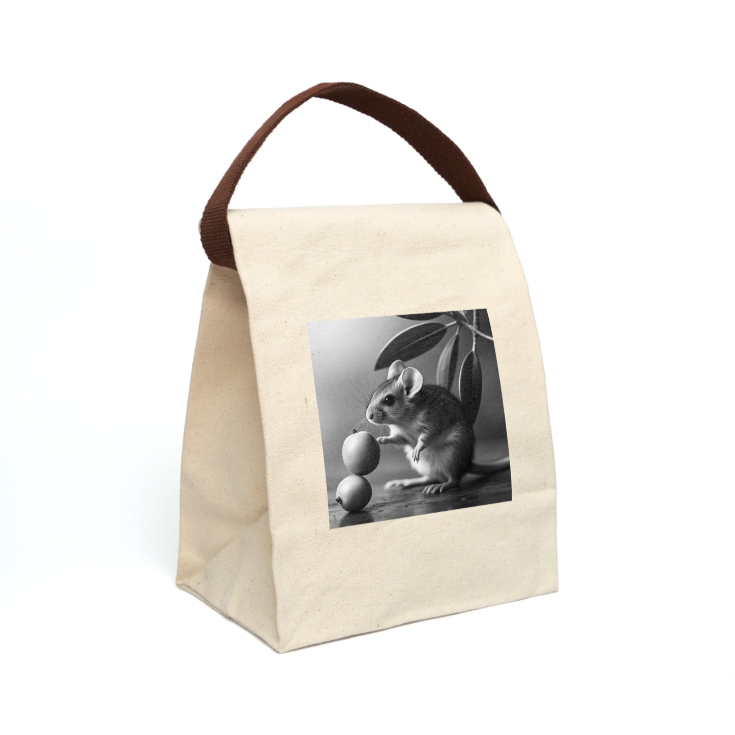 Canvas Lunch Bag - Vintage Mouse Design, Eco-Friendly Lunch Tote, Perfect for Kids & Adults, Personalized Gift, Picnic Essential