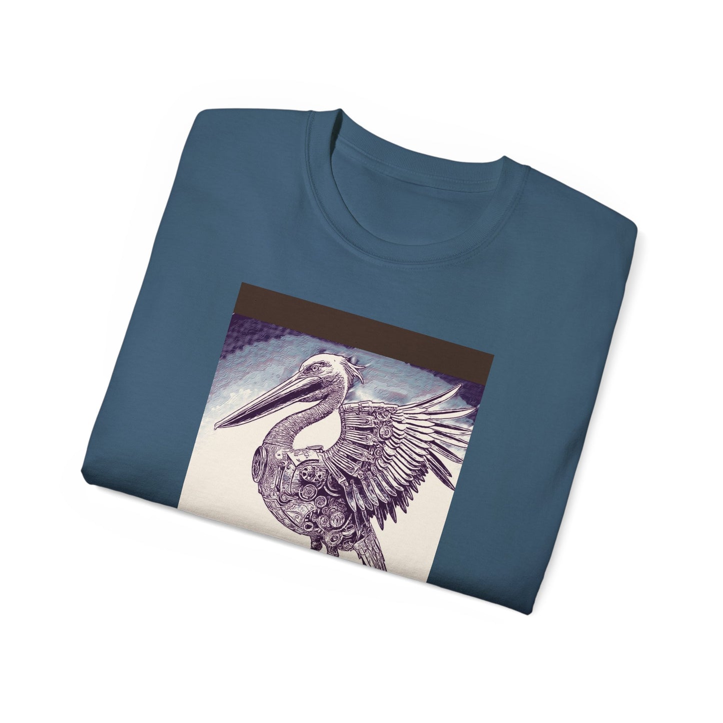 Vintage Pelican Art Unisex Ultra Cotton Tee, Beachwear, Gifts for Nature Lovers, Casual Summer Shirt, Ocean-Inspired T-Shirt