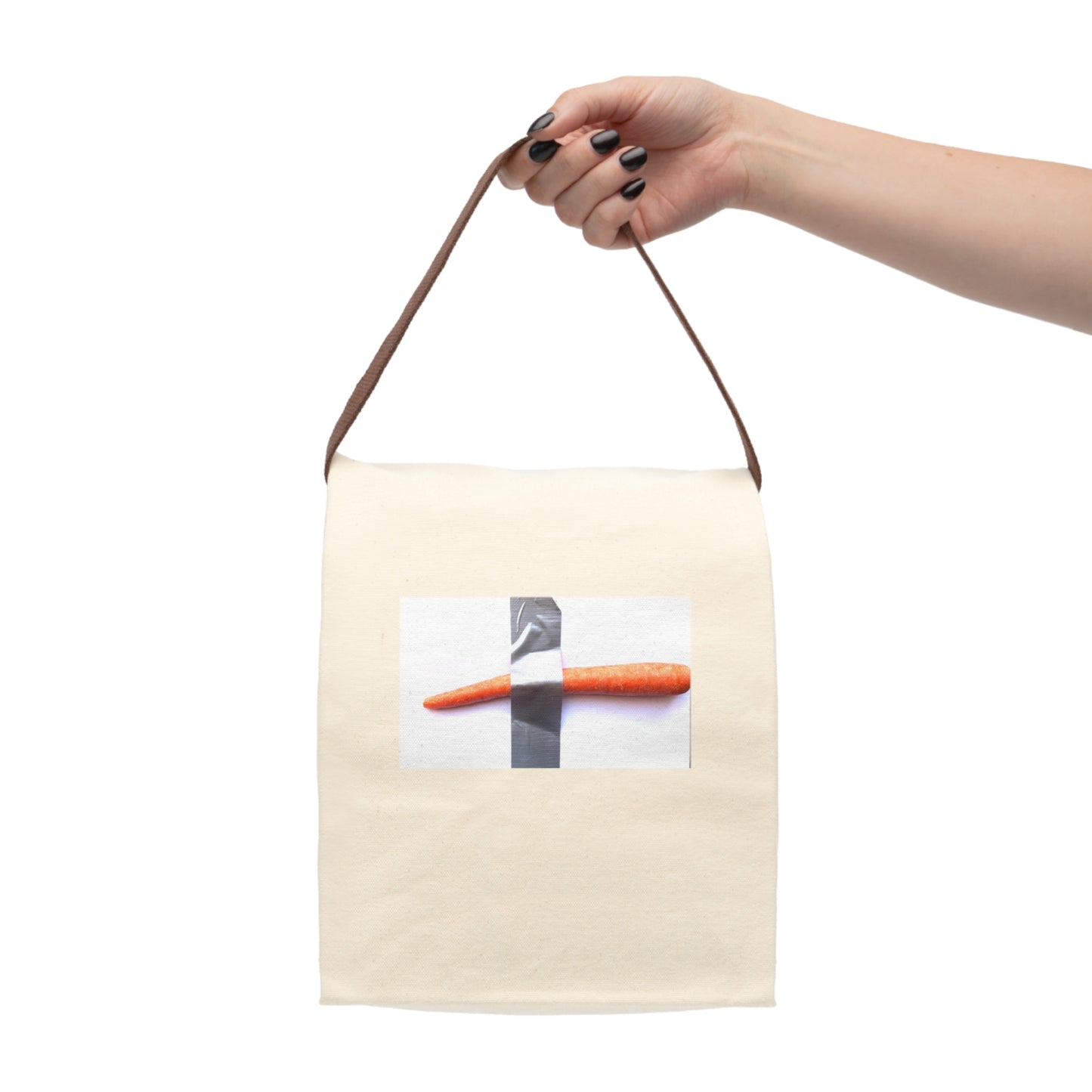Eco-Friendly Canvas Lunch Bag with Strap - Perfect for School and Work