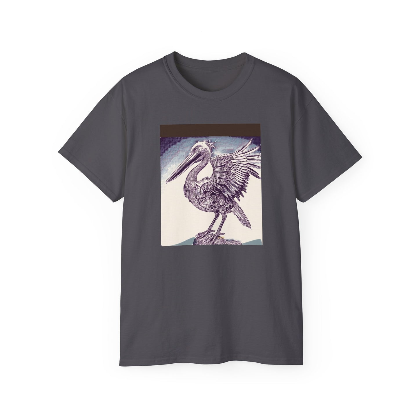 Vintage Pelican Art Unisex Ultra Cotton Tee, Beachwear, Gifts for Nature Lovers, Casual Summer Shirt, Ocean-Inspired T-Shirt
