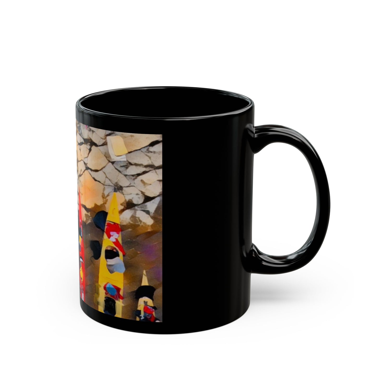 Colorful Kayak Adventure Mug - 11oz & 15oz Black Coffee Cup for Nature Lovers
