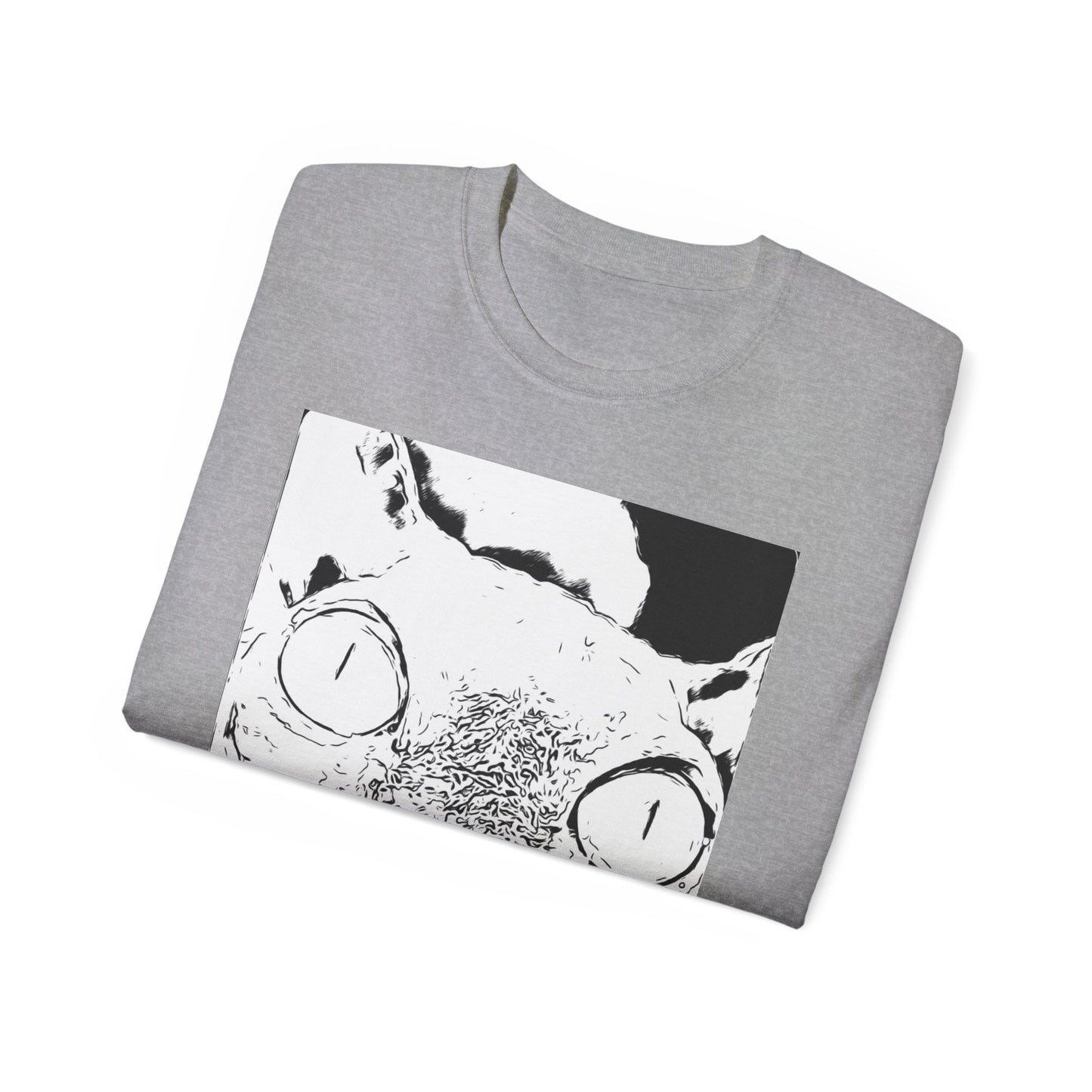 Whimsical Cat Graphic Tee, Fun Animal Shirt for Cat Lovers, Unique Gift Idea, Casual Wear, Quirky Fashion Statement