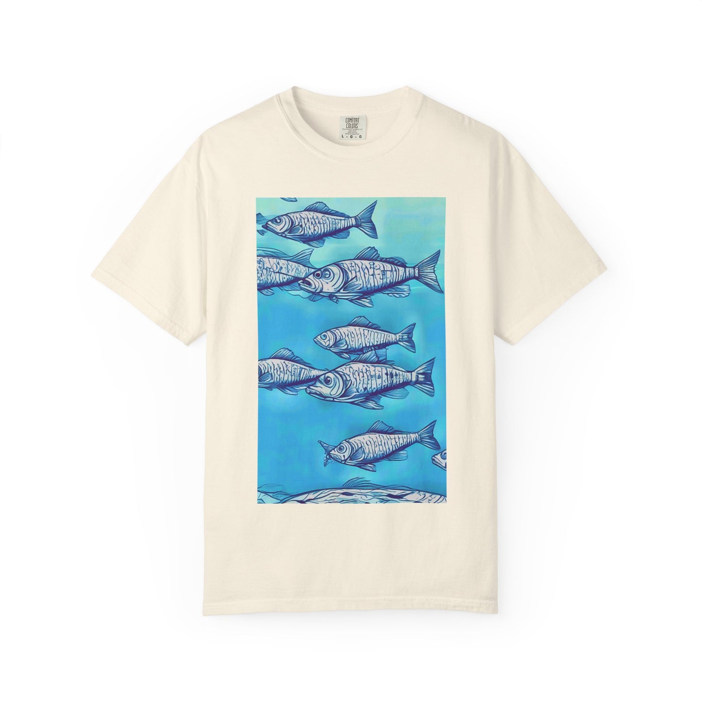 Ocean Waves Unisex Garment-Dyed T-shirt - Perfect for Beach Lovers