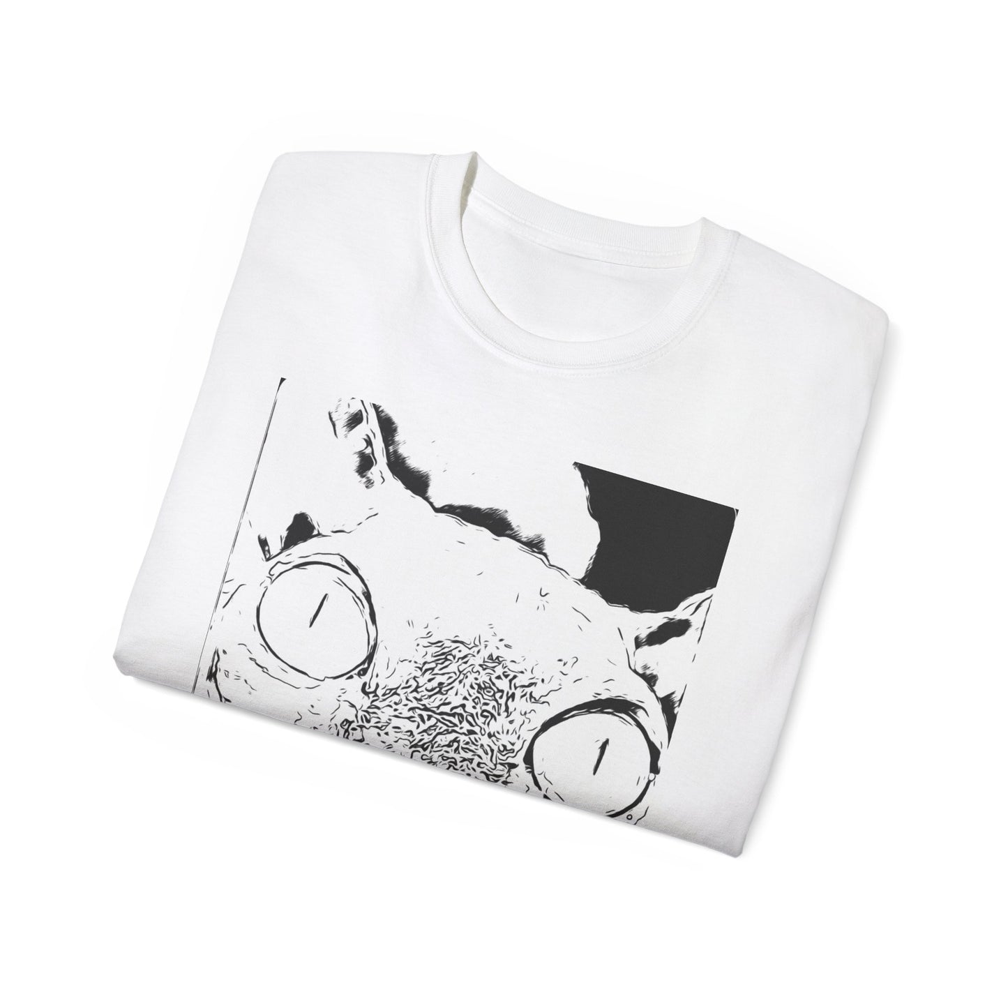 Whimsical Cat Graphic Tee, Fun Animal Shirt for Cat Lovers, Unique Gift Idea, Casual Wear, Quirky Fashion Statement