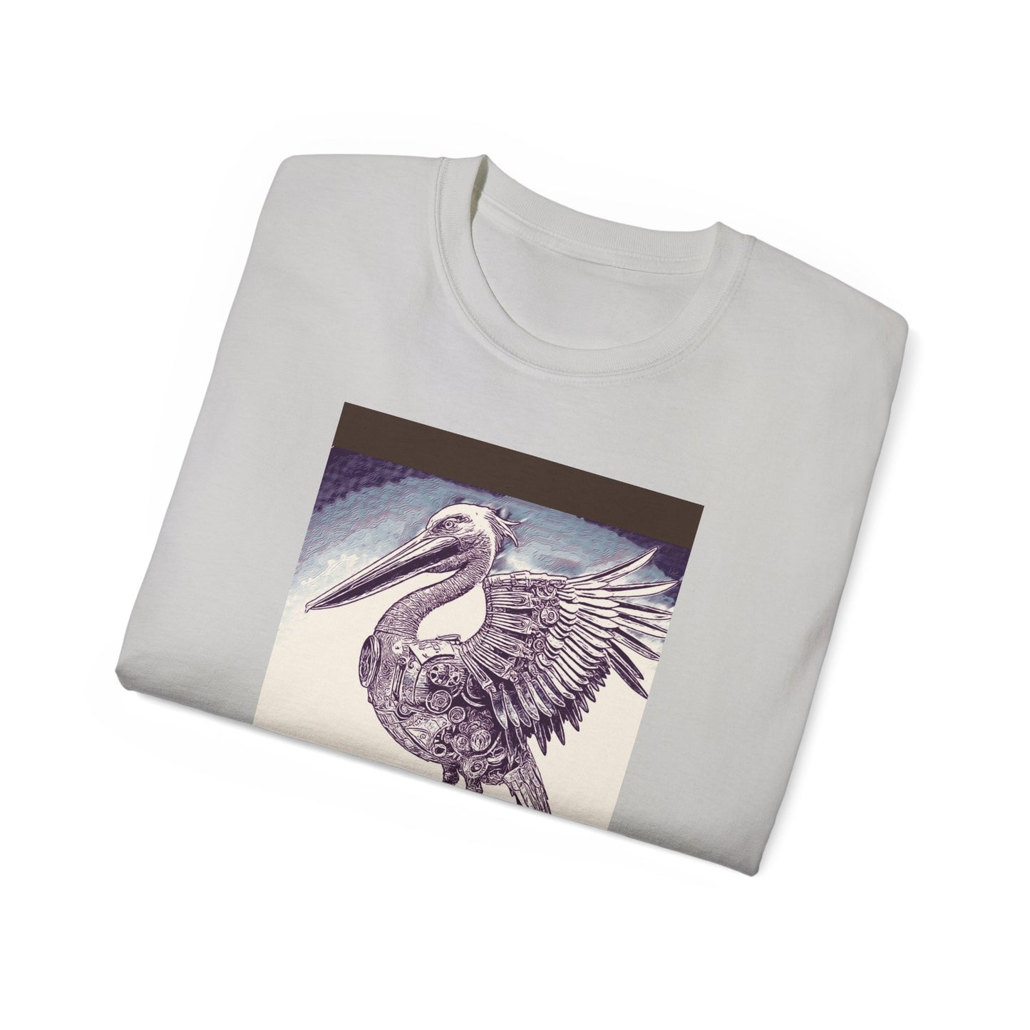 Vintage Pelican Art Unisex Ultra Cotton Tee, Beachwear, Gifts for Nature Lovers, Casual Summer Shirt, Ocean-Inspired T-Shirt