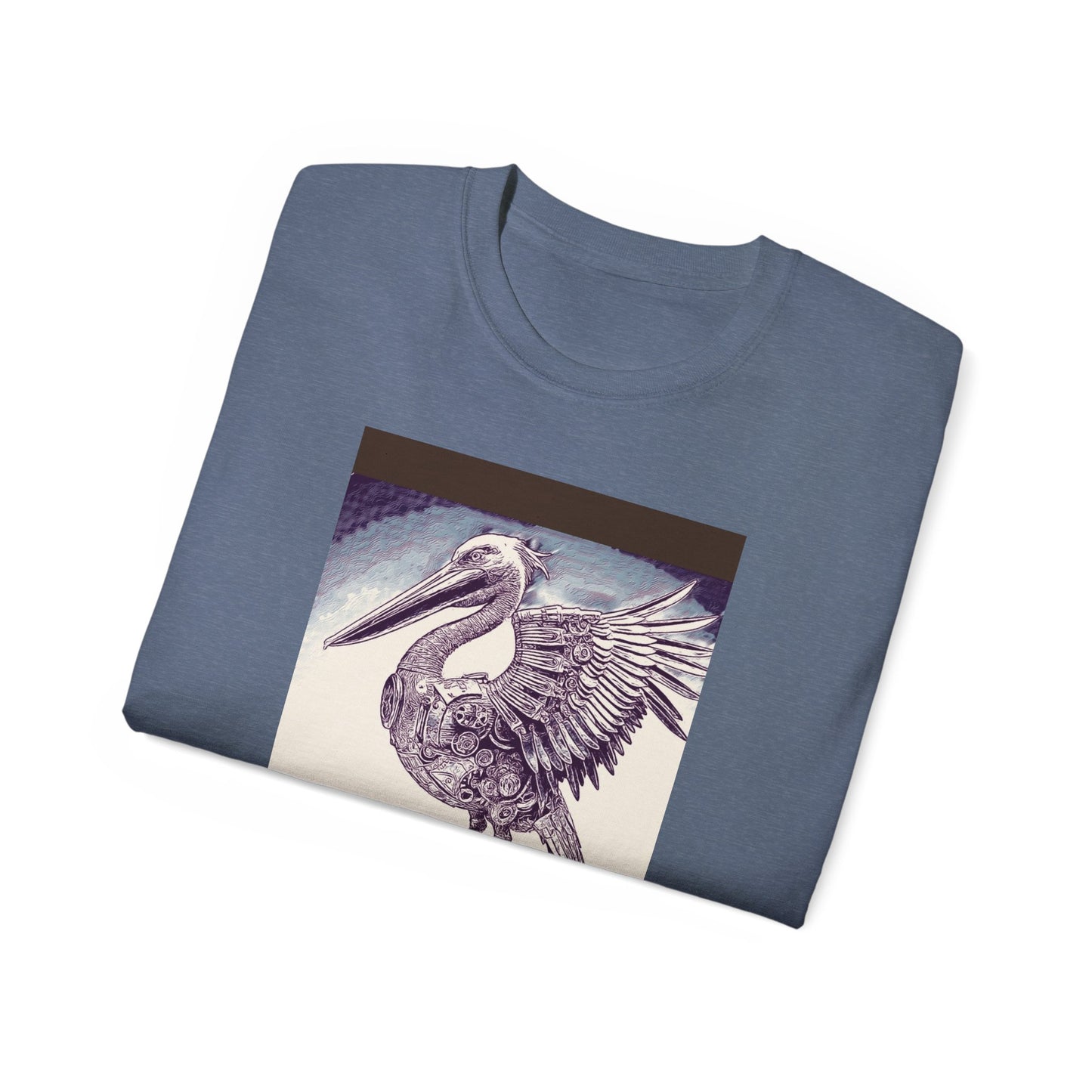 Vintage Pelican Art Unisex Ultra Cotton Tee, Beachwear, Gifts for Nature Lovers, Casual Summer Shirt, Ocean-Inspired T-Shirt