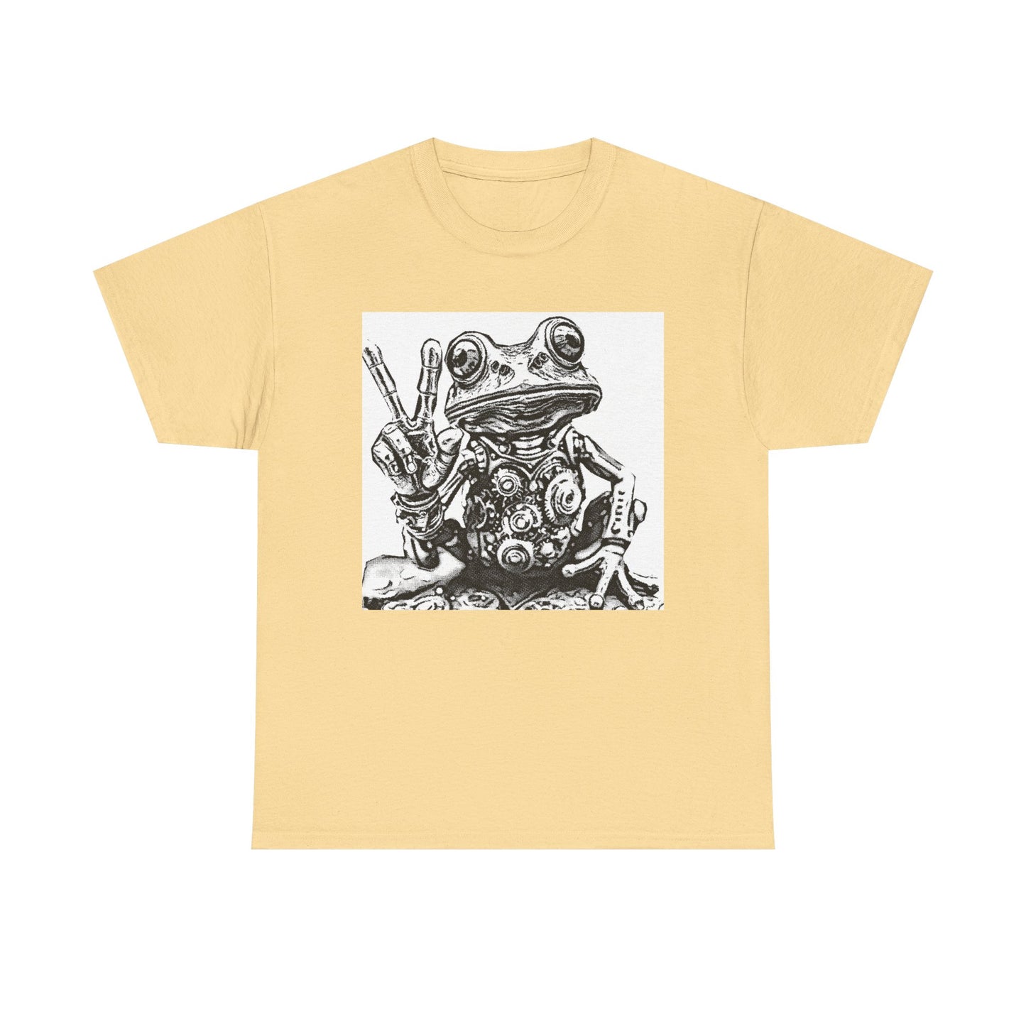 Groovy peace Frog Tee | Vintage Style Graphic T-Shirt, Unisex Cotton Tee, Fun Frog Design, Perfect Gift for Nature Lovers, Quirky Casual Wear