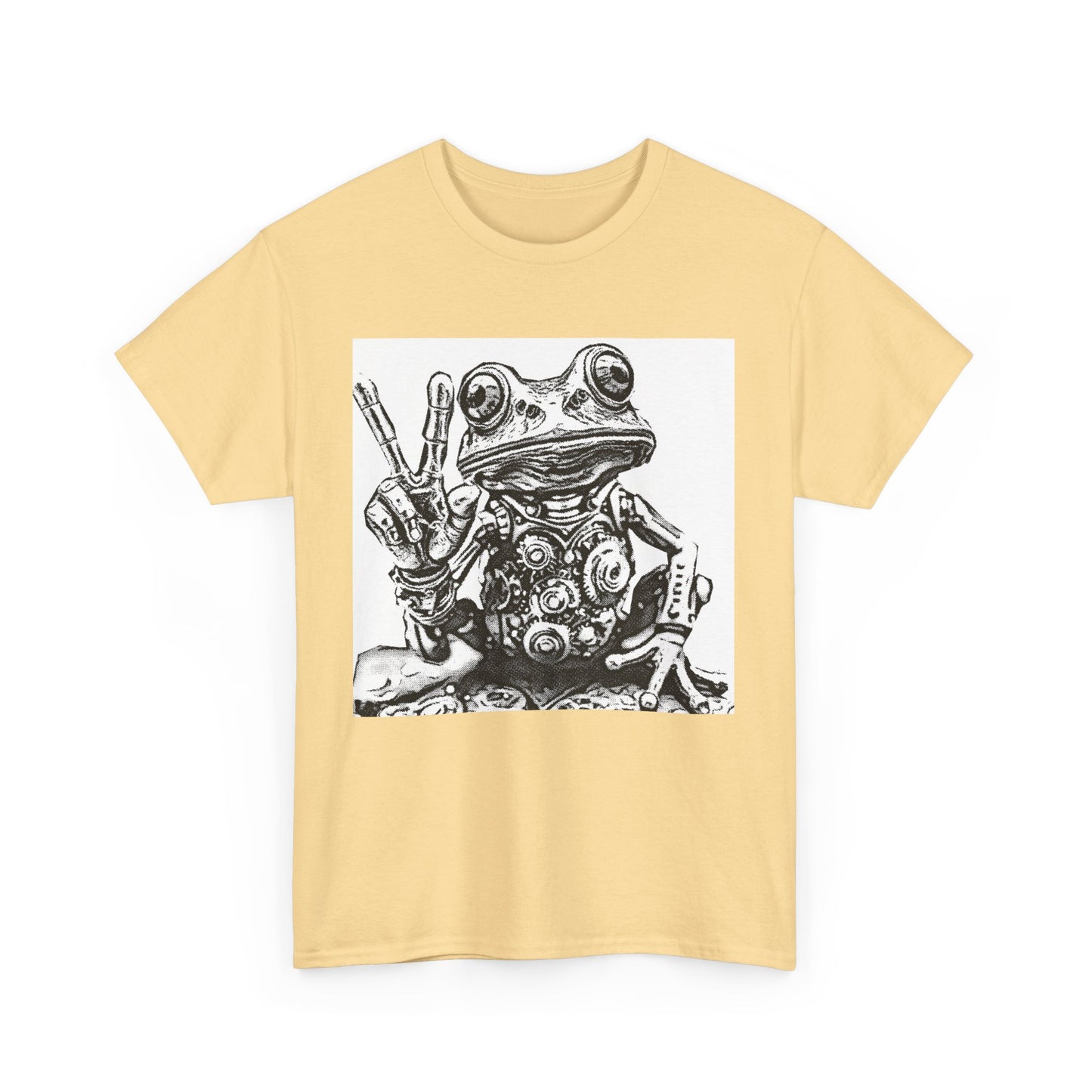 Groovy peace Frog Tee | Vintage Style Graphic T-Shirt, Unisex Cotton Tee, Fun Frog Design, Perfect Gift for Nature Lovers, Quirky Casual Wear