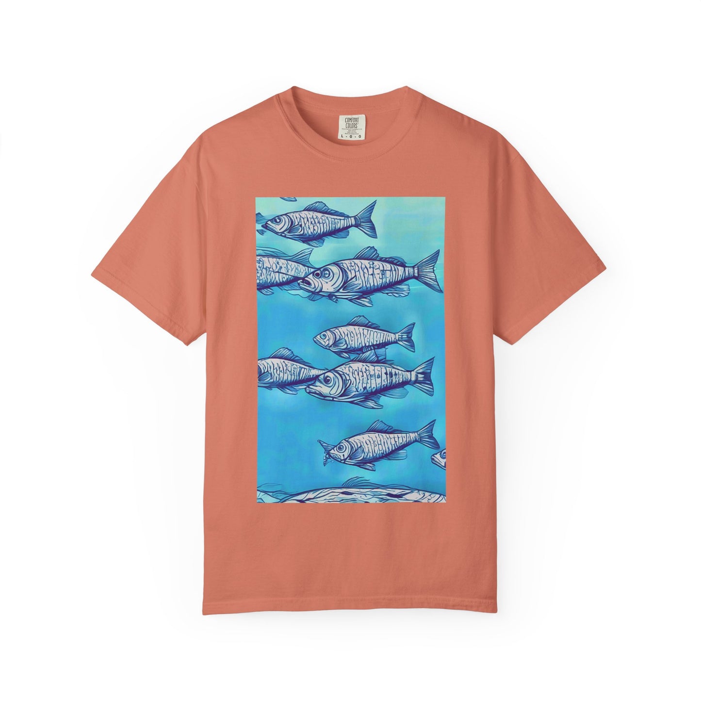 Ocean Waves Unisex Garment-Dyed T-shirt - Perfect for Beach Lovers