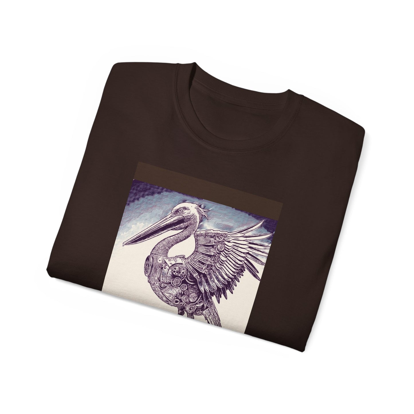 Vintage Pelican Art Unisex Ultra Cotton Tee, Beachwear, Gifts for Nature Lovers, Casual Summer Shirt, Ocean-Inspired T-Shirt