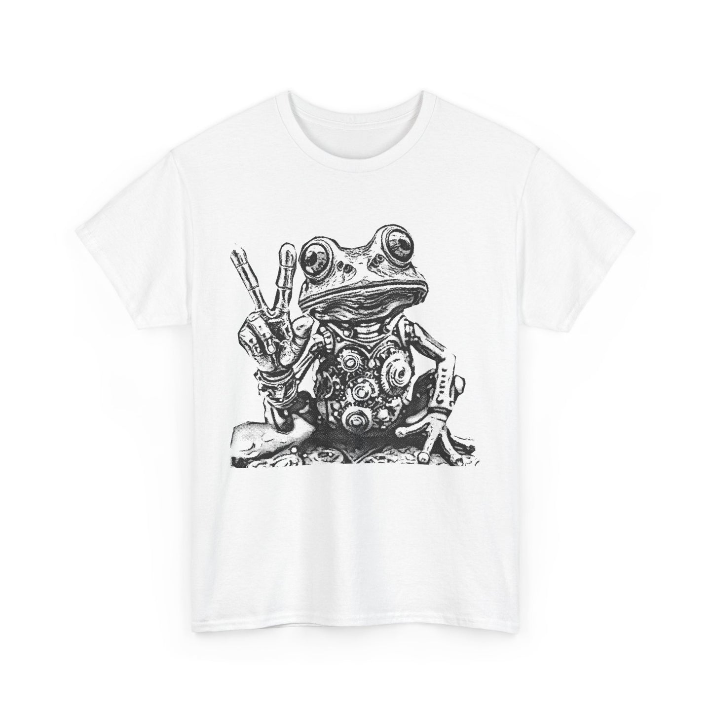 Groovy peace Frog Tee | Vintage Style Graphic T-Shirt, Unisex Cotton Tee, Fun Frog Design, Perfect Gift for Nature Lovers, Quirky Casual Wear