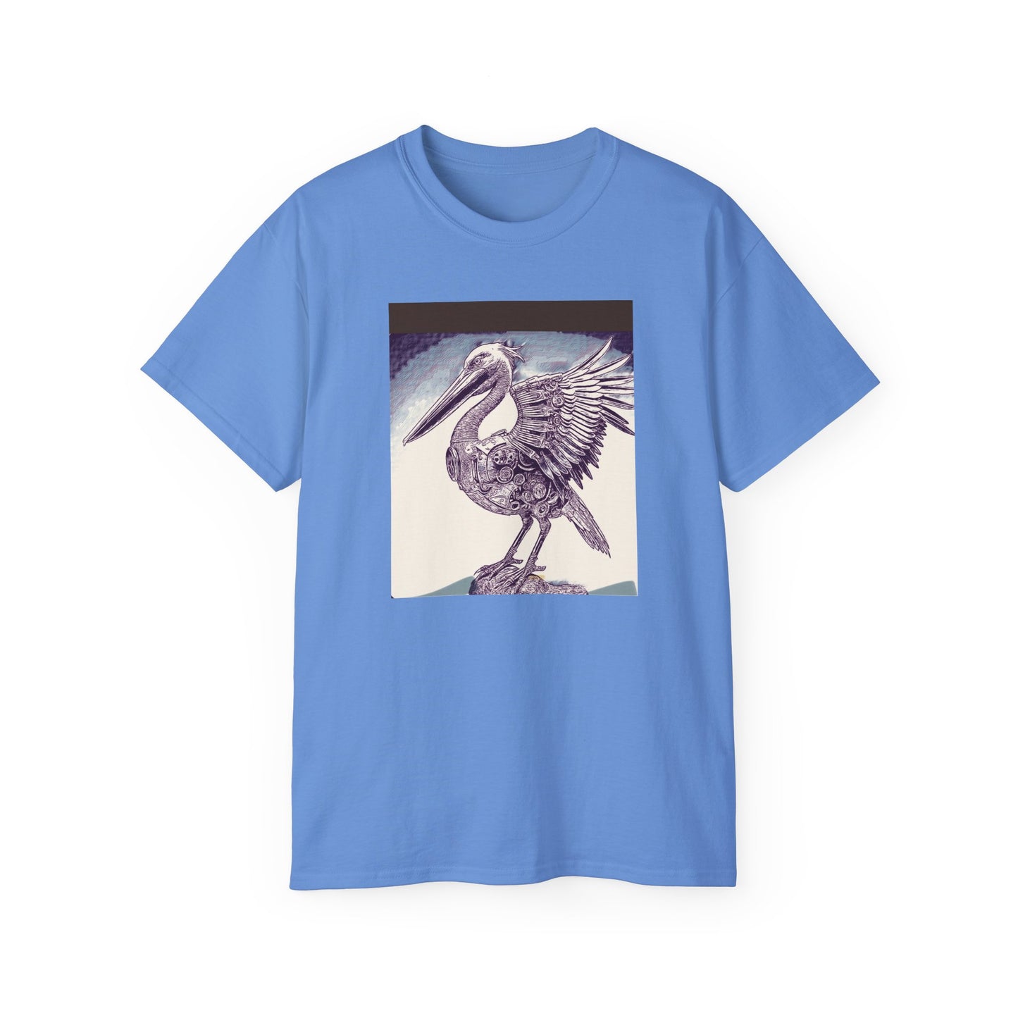 Vintage Pelican Art Unisex Ultra Cotton Tee, Beachwear, Gifts for Nature Lovers, Casual Summer Shirt, Ocean-Inspired T-Shirt