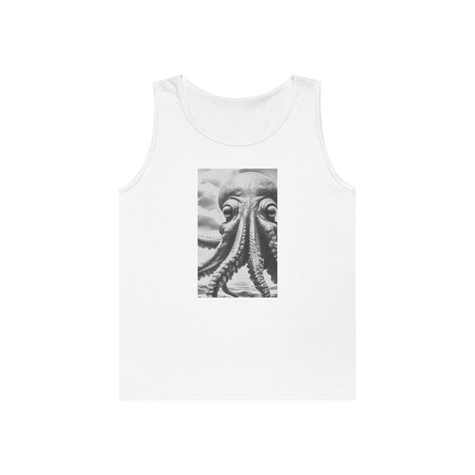 Octopus Art Unisex Heavy Cotton Tank Top - Ocean Lover's Apparel