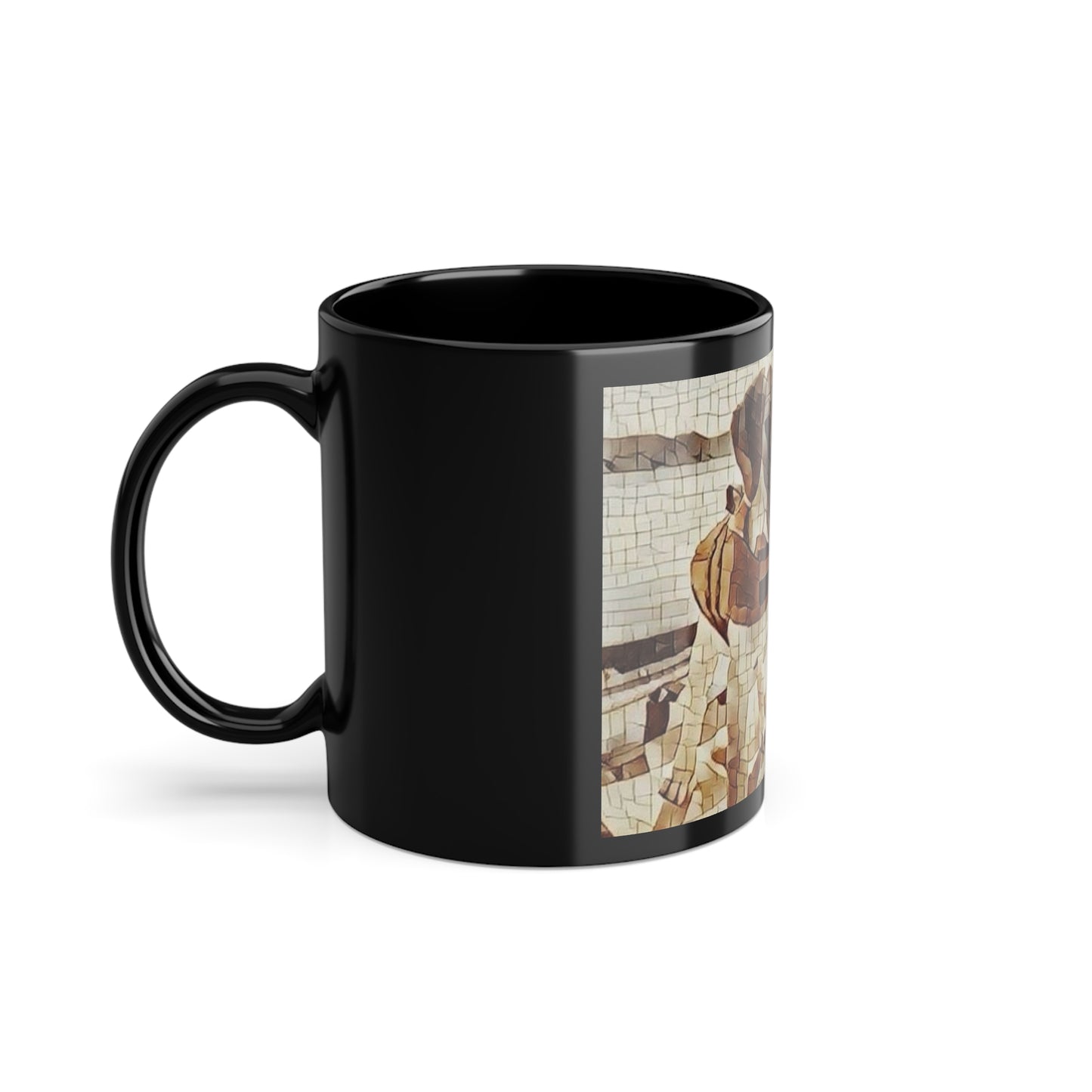 Custom Dog Mosaic Coffee Cup - 11oz Black Mug for Dog Lovers