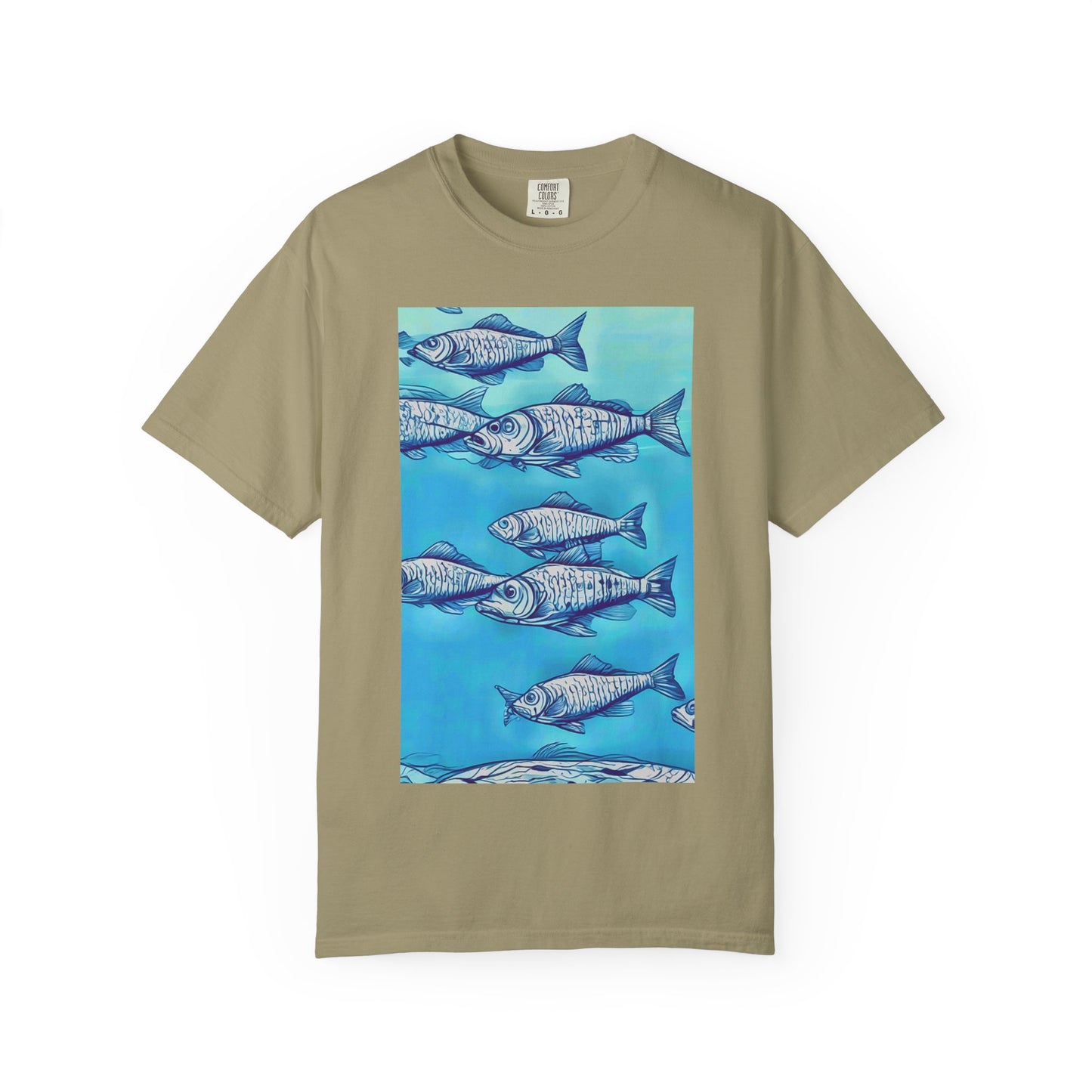 Ocean Waves Unisex Garment-Dyed T-shirt - Perfect for Beach Lovers