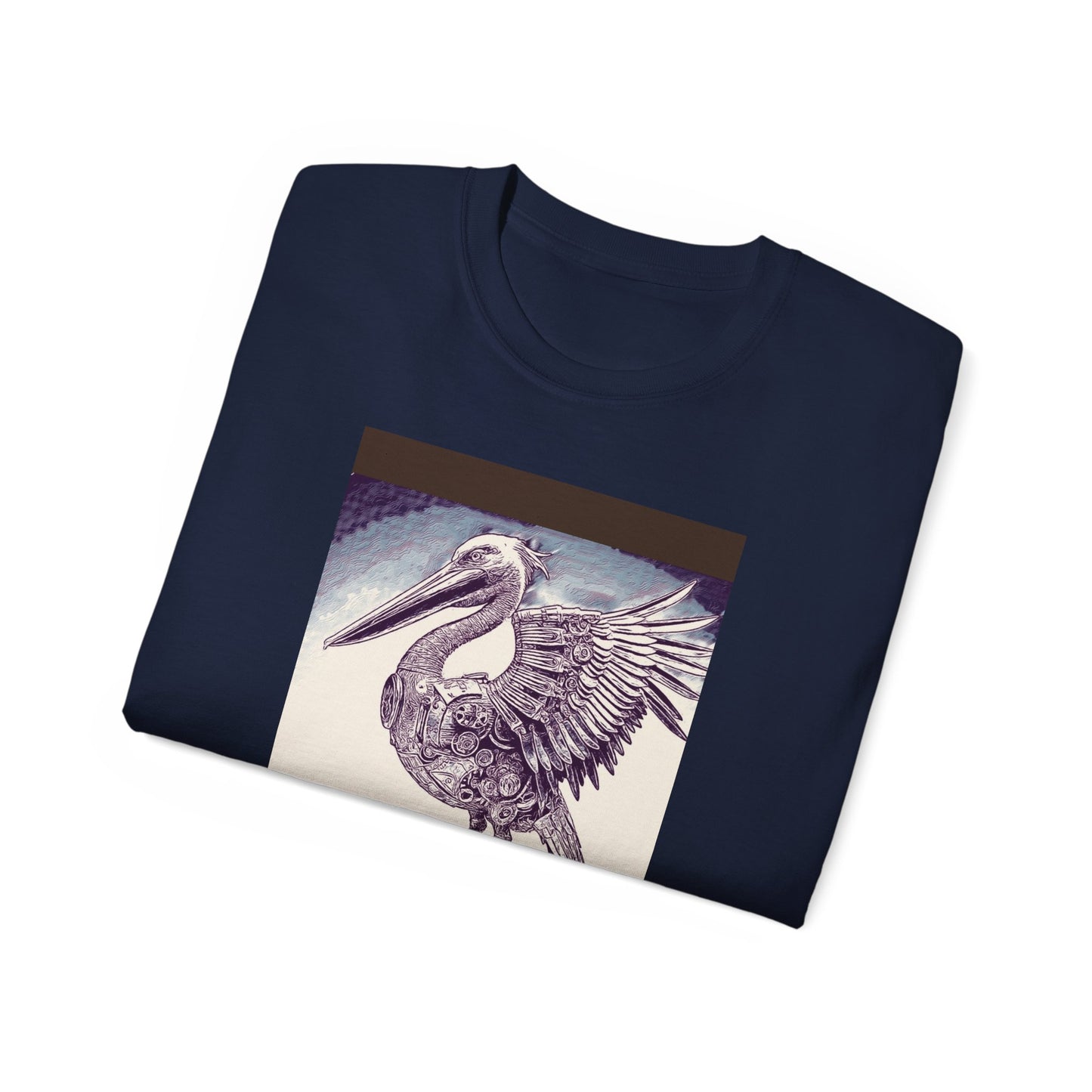 Vintage Pelican Art Unisex Ultra Cotton Tee, Beachwear, Gifts for Nature Lovers, Casual Summer Shirt, Ocean-Inspired T-Shirt