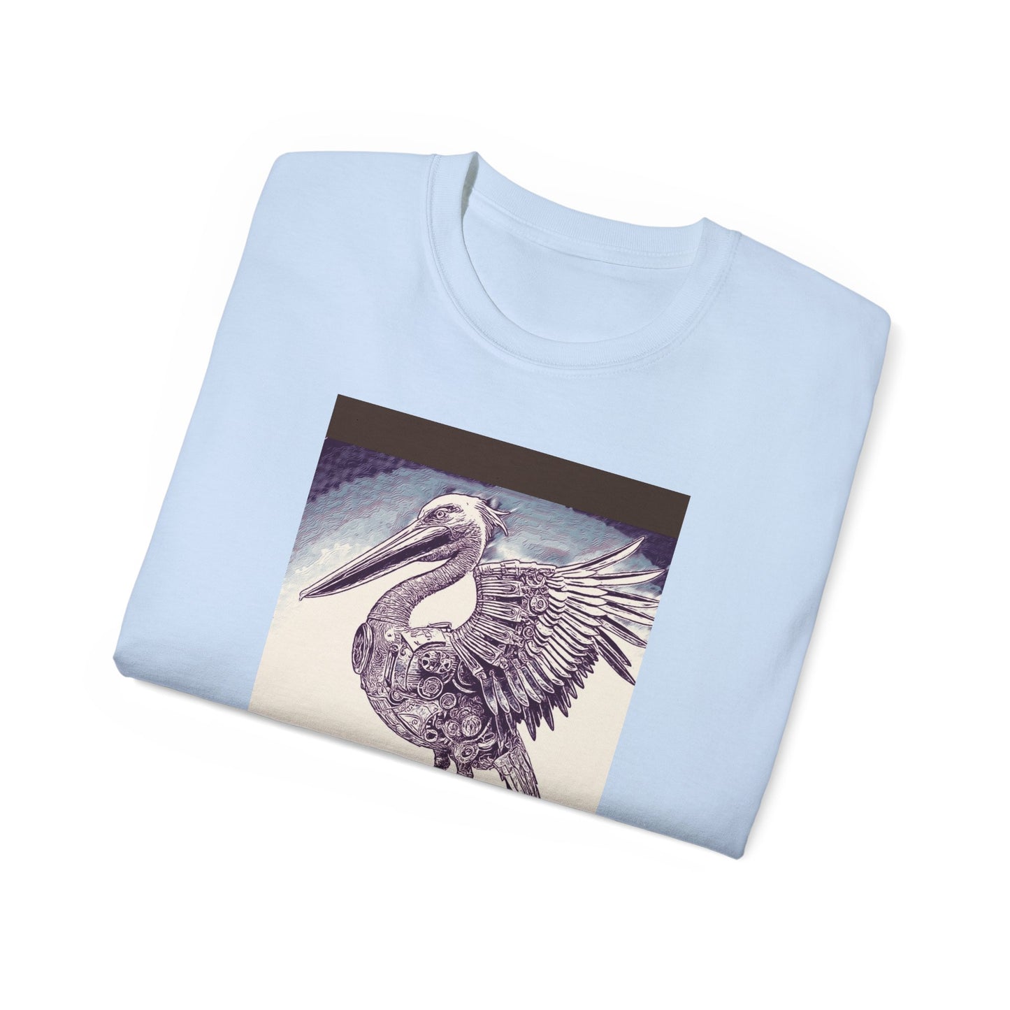 Vintage Pelican Art Unisex Ultra Cotton Tee, Beachwear, Gifts for Nature Lovers, Casual Summer Shirt, Ocean-Inspired T-Shirt