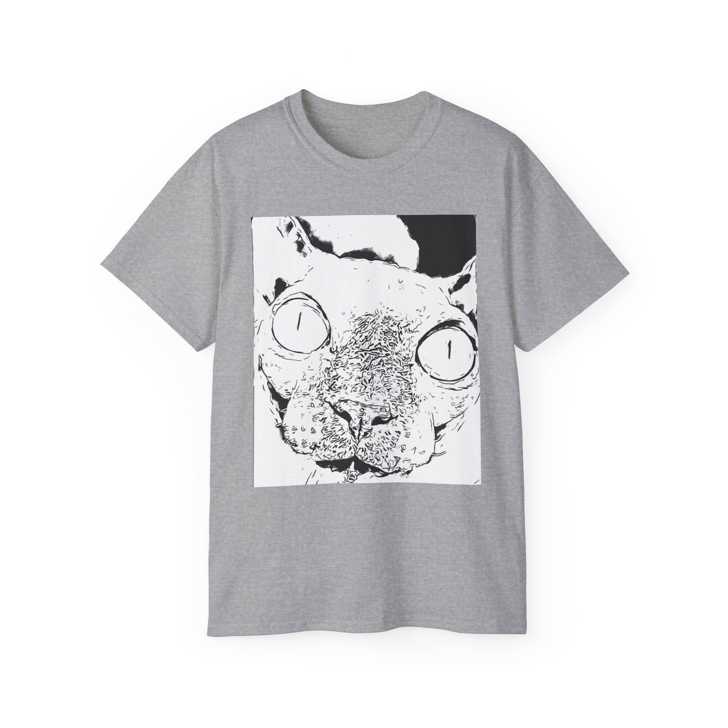 Whimsical Cat Graphic Tee, Fun Animal Shirt for Cat Lovers, Unique Gift Idea, Casual Wear, Quirky Fashion Statement