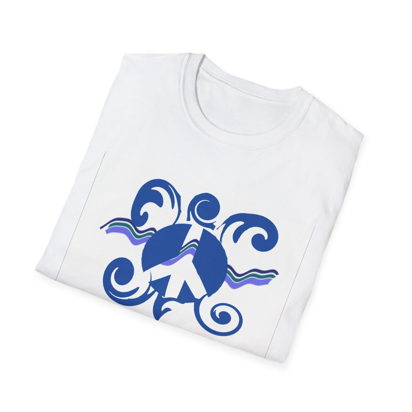 Peaceful Turtle Design Unisex Softstyle T-Shirt, Casual Wear, Eco-Friendly Gift, Ocean Lover's Top, Nature-Themed Apparel