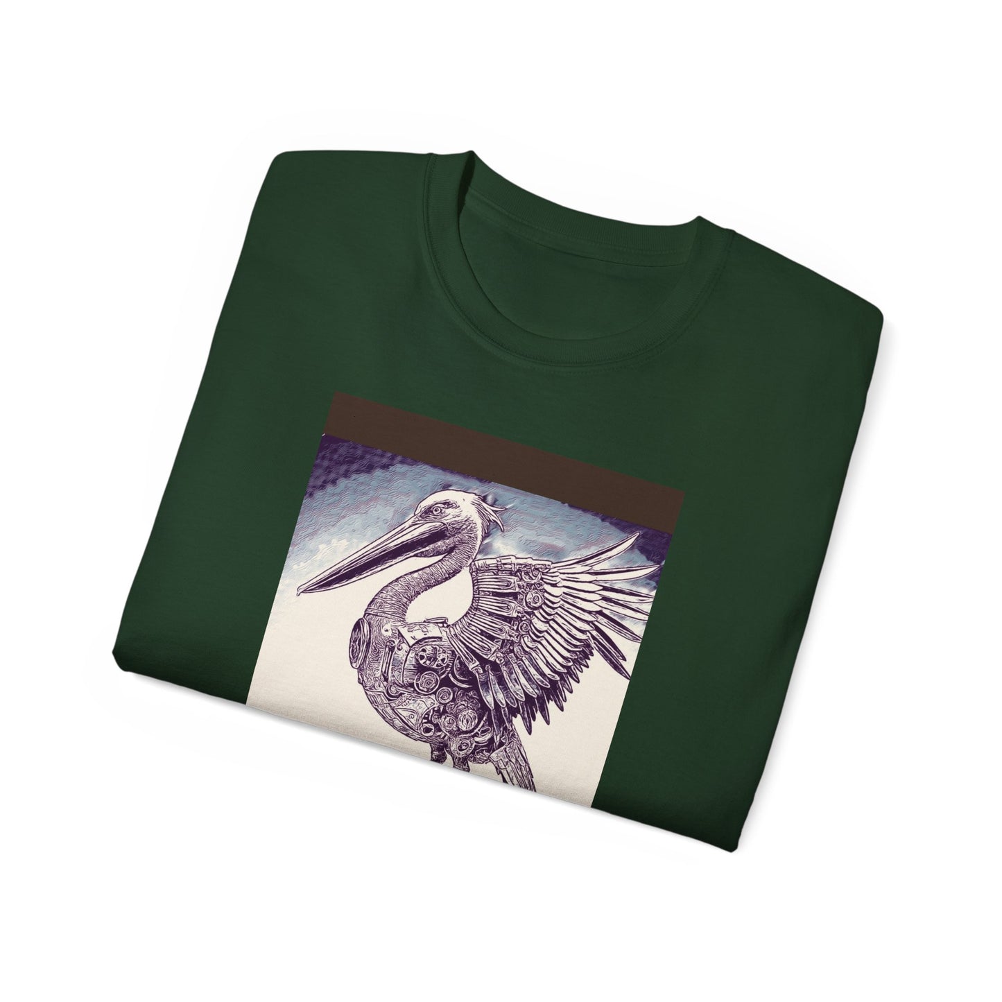 Vintage Pelican Art Unisex Ultra Cotton Tee, Beachwear, Gifts for Nature Lovers, Casual Summer Shirt, Ocean-Inspired T-Shirt