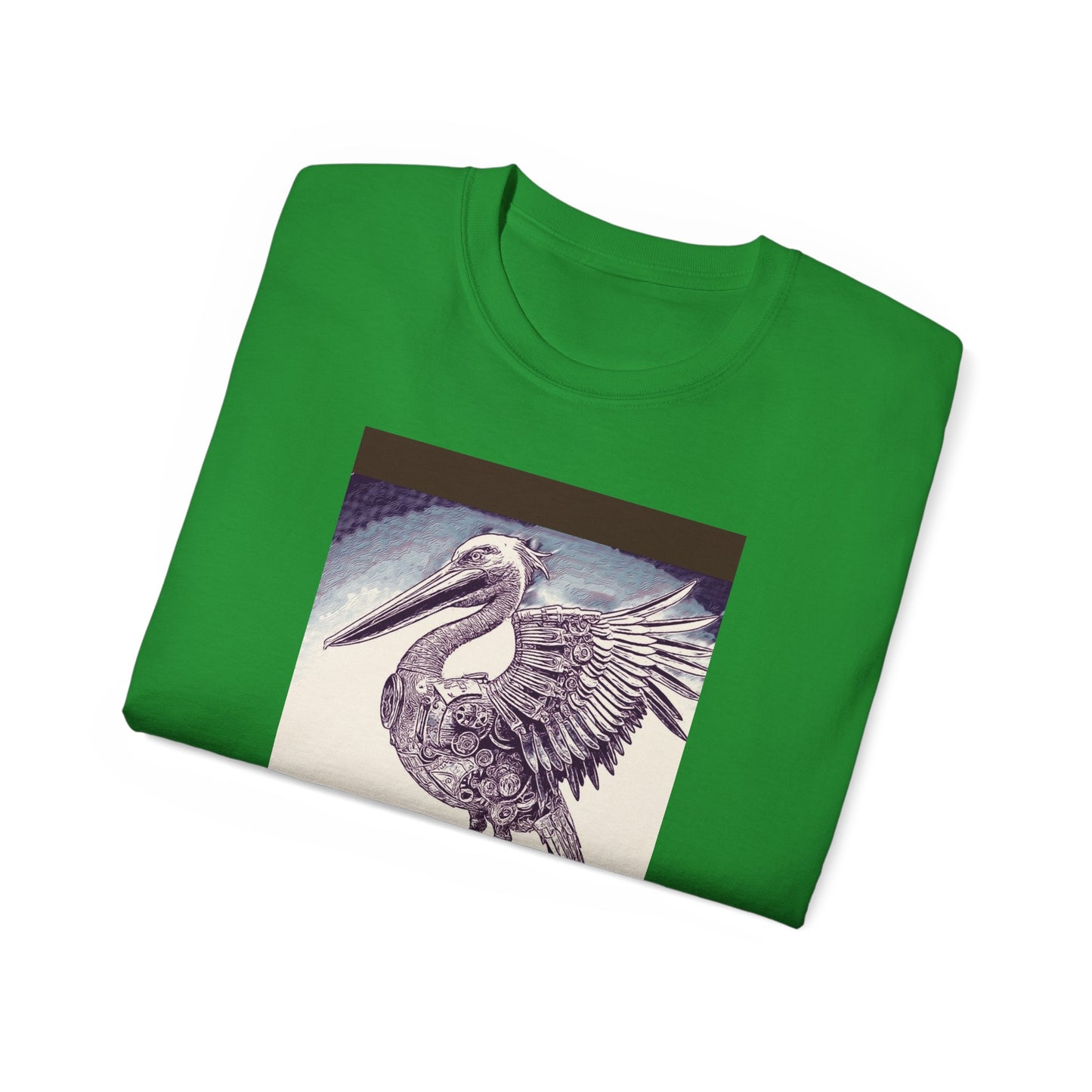 Vintage Pelican Art Unisex Ultra Cotton Tee, Beachwear, Gifts for Nature Lovers, Casual Summer Shirt, Ocean-Inspired T-Shirt