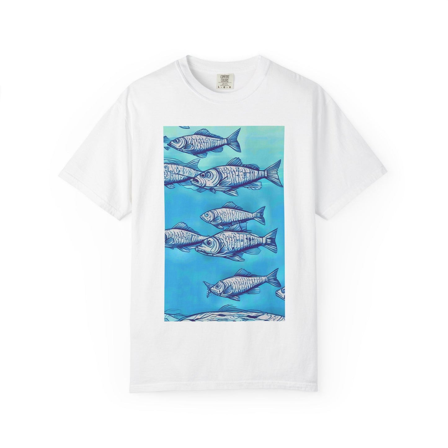 Ocean Waves Unisex Garment-Dyed T-shirt - Perfect for Beach Lovers