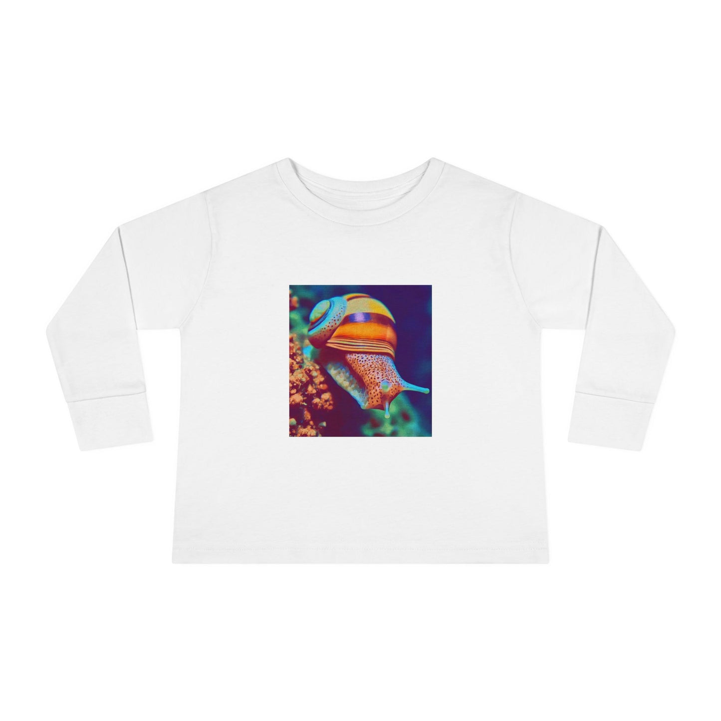 Colorful Snail Toddler Long Sleeve Tee, Cute Kids Shirt, Toddler Top, Baby Gift, Unique Toddler Outfit, Fun Animal Tee