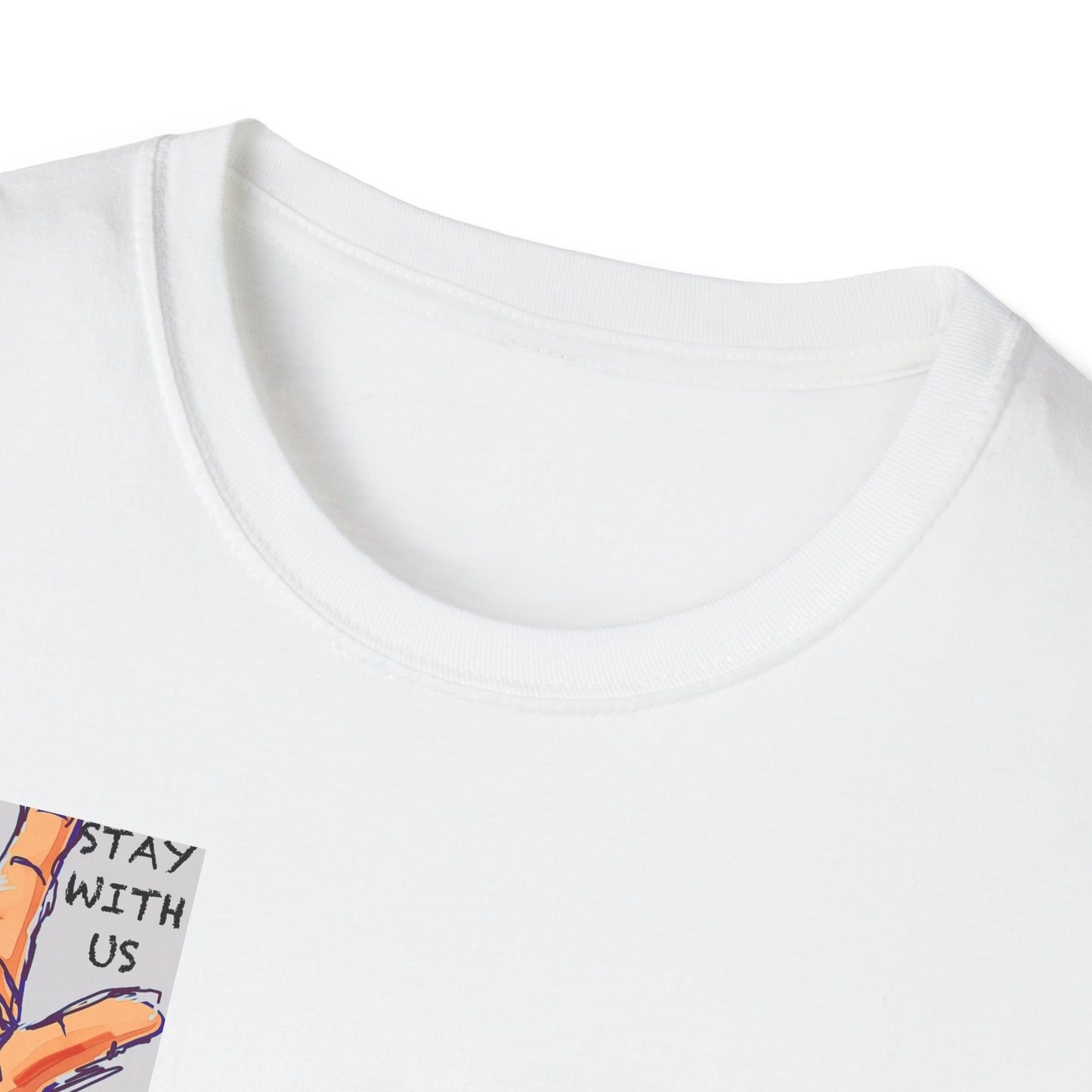 Suicide prevention Stay With Us Love Hand Gesture Unisex T-Shirt, Softstyle Tee, Casual Wear, Friendship Gift, Unique Graphic Shirt, Everyday Comfort