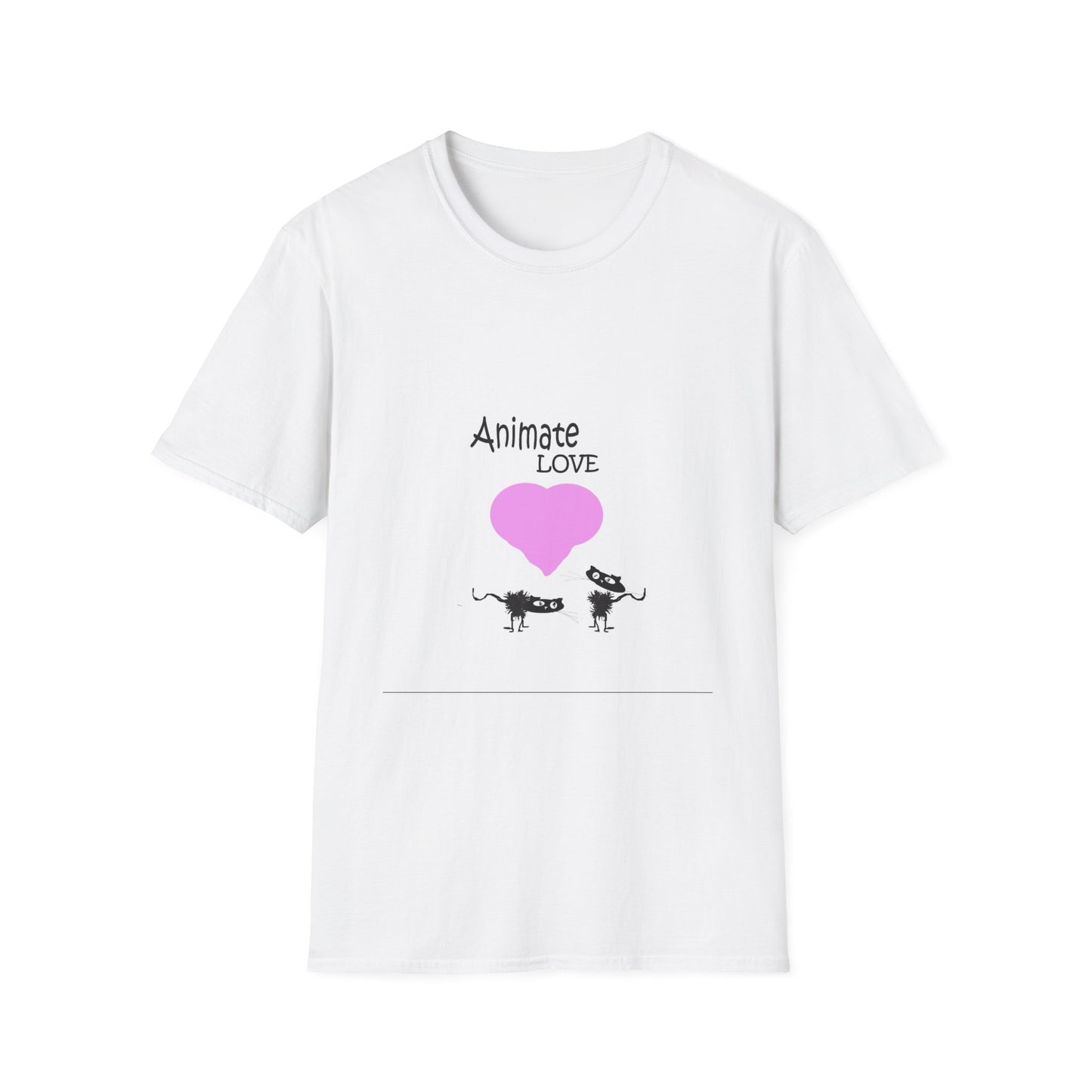 Cute Animal Love Graphic Unisex Softstyle T-Shirt