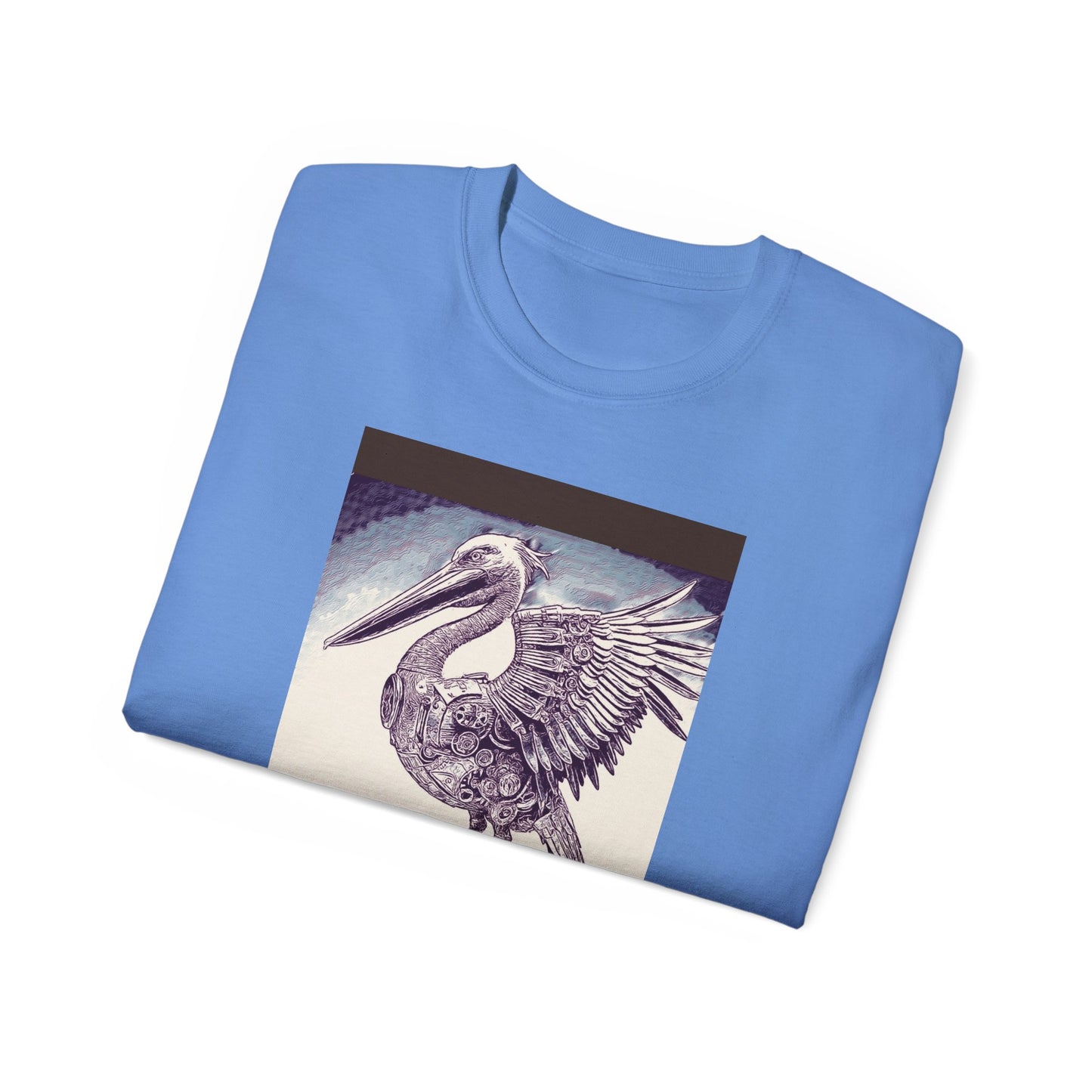 Vintage Pelican Art Unisex Ultra Cotton Tee, Beachwear, Gifts for Nature Lovers, Casual Summer Shirt, Ocean-Inspired T-Shirt