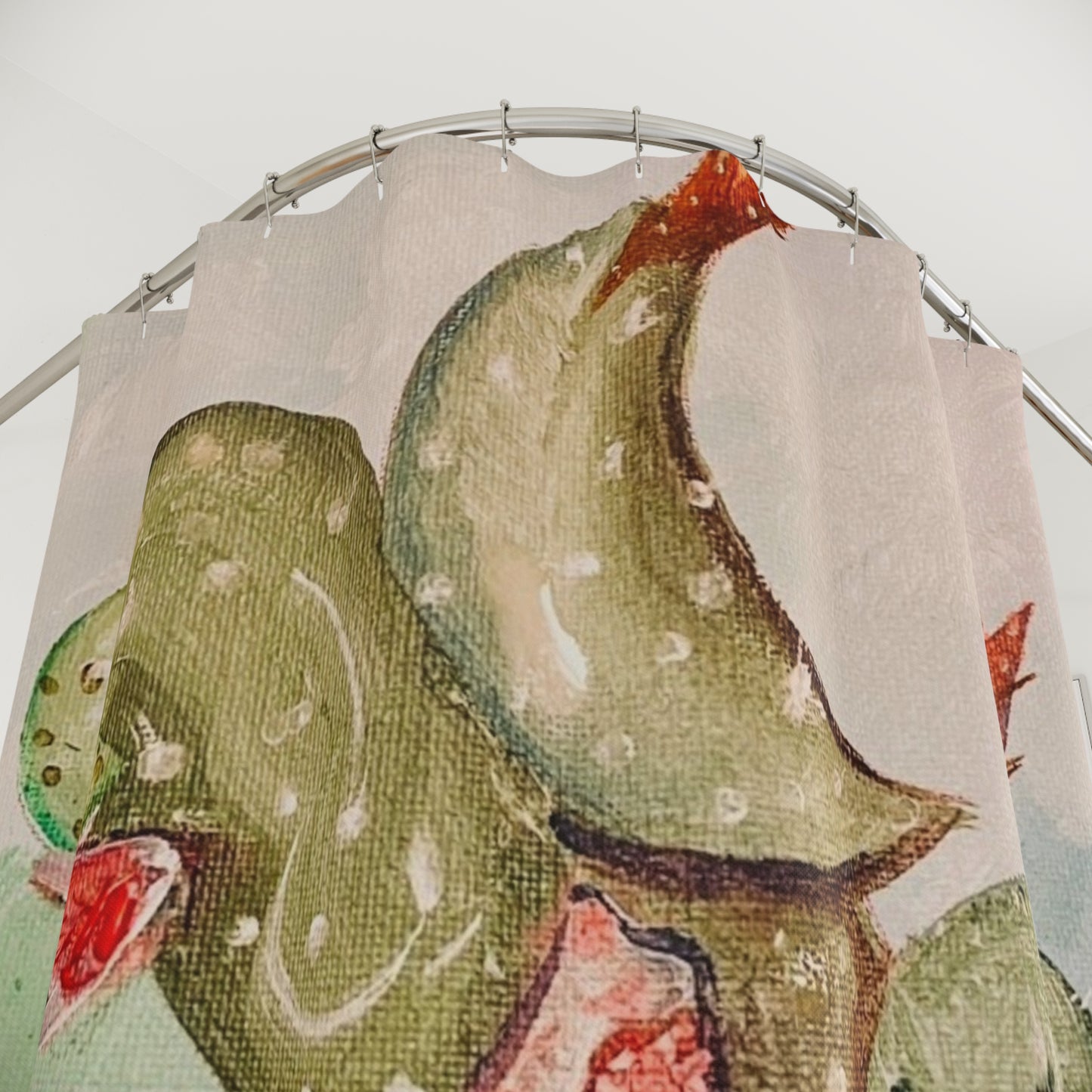 Cactus Shower Curtain, Boho Bathroom Decor, Unique Gift for Plant Lovers, Southwestern Style, Home Makeover